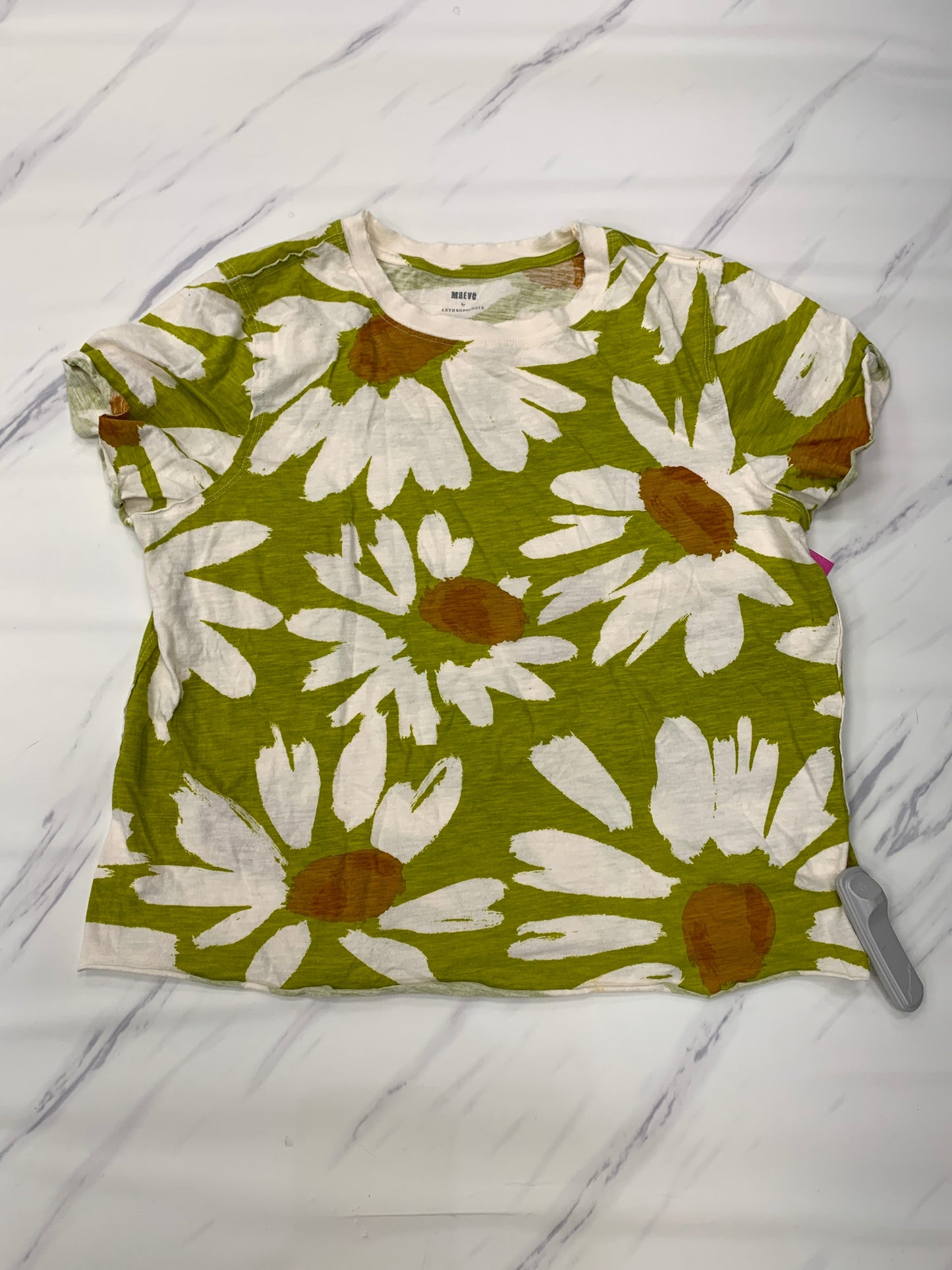 Top Short Sleeve By Maeve In Green, Size: M