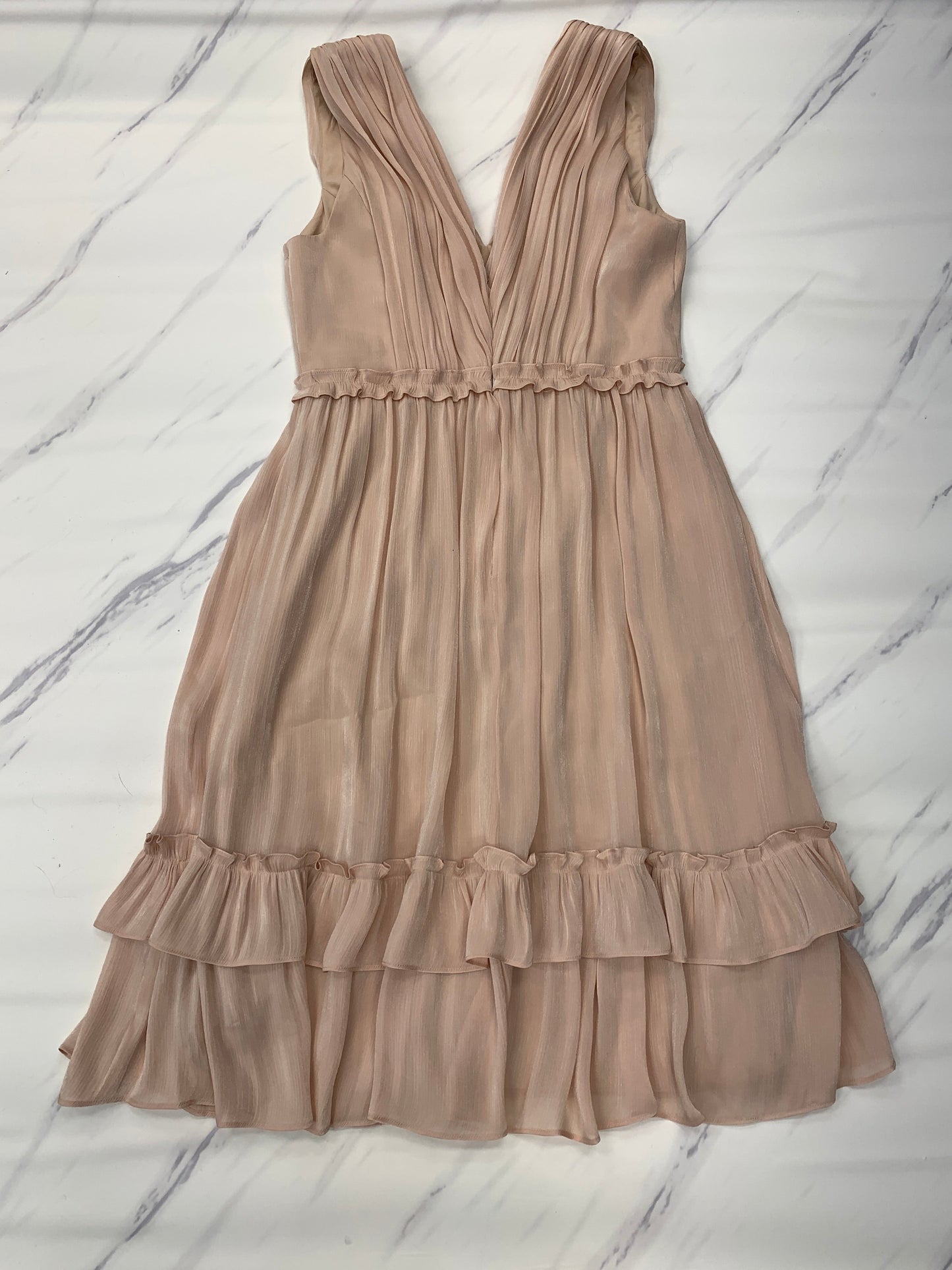 Dress Party Midi By Bcbgmaxazria In Peach, Size: 4