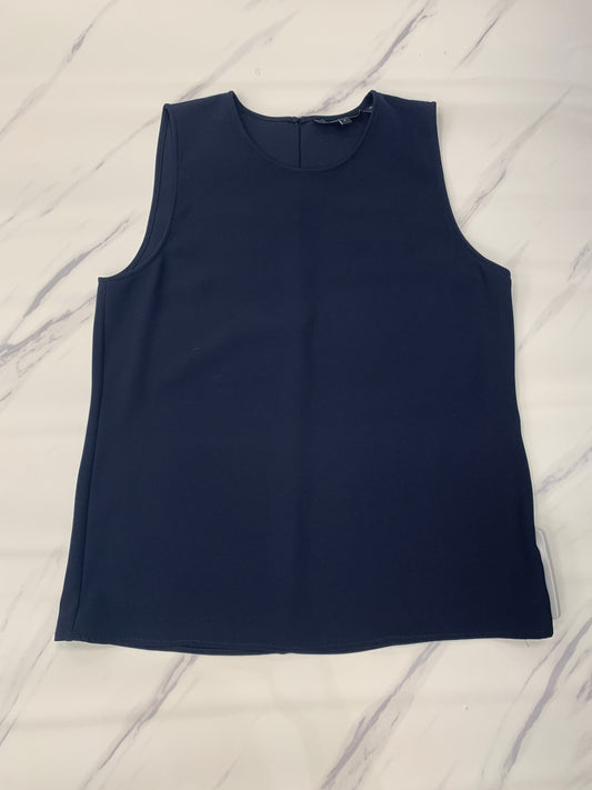 Top Sleeveless By Theory In Navy, Size: Petite   S