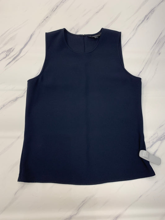 Top Sleeveless By Theory In Navy, Size: Petite   S