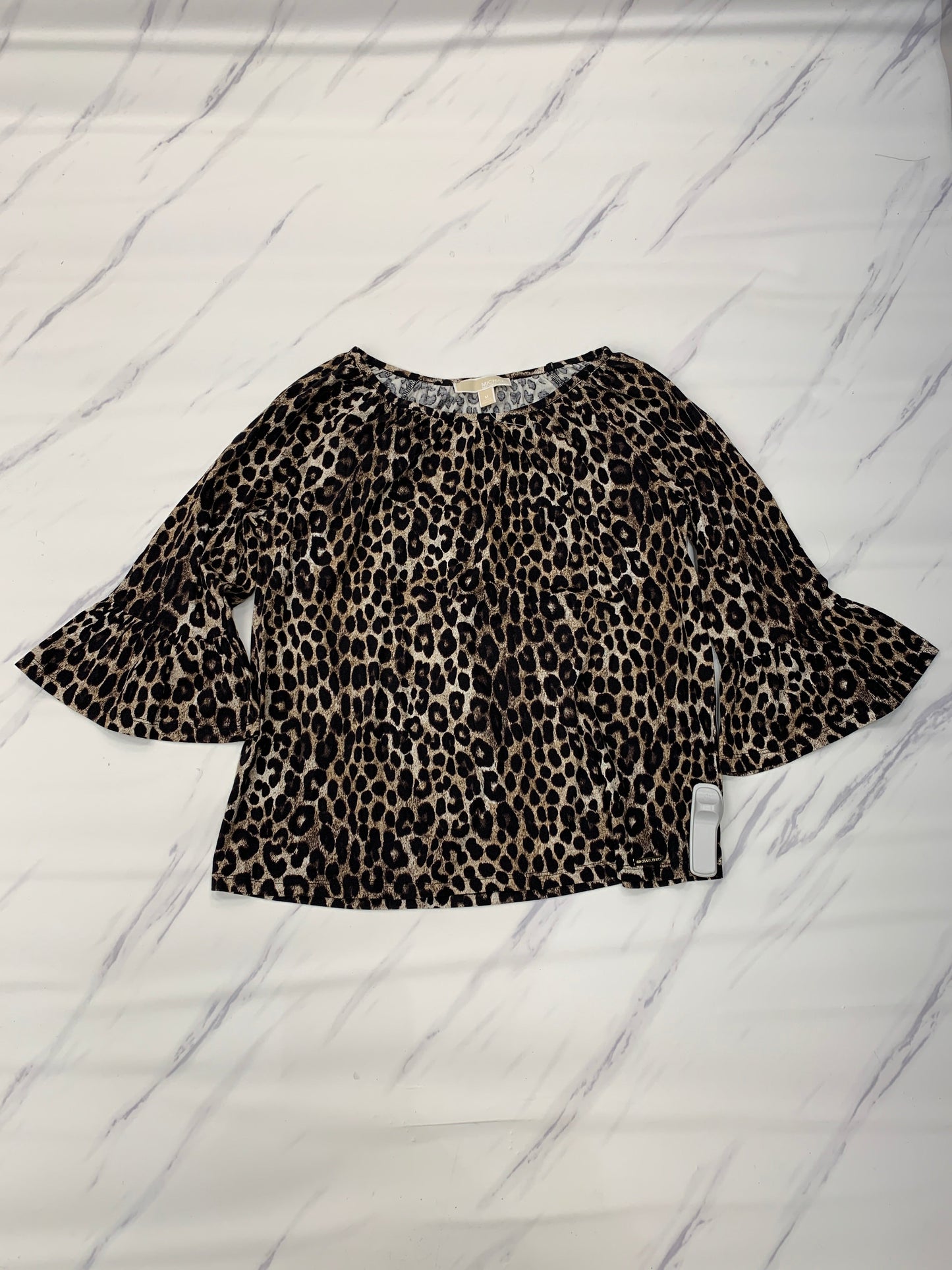 Top 3/4 Sleeve By Michael By Michael Kors In Animal Print, Size: M