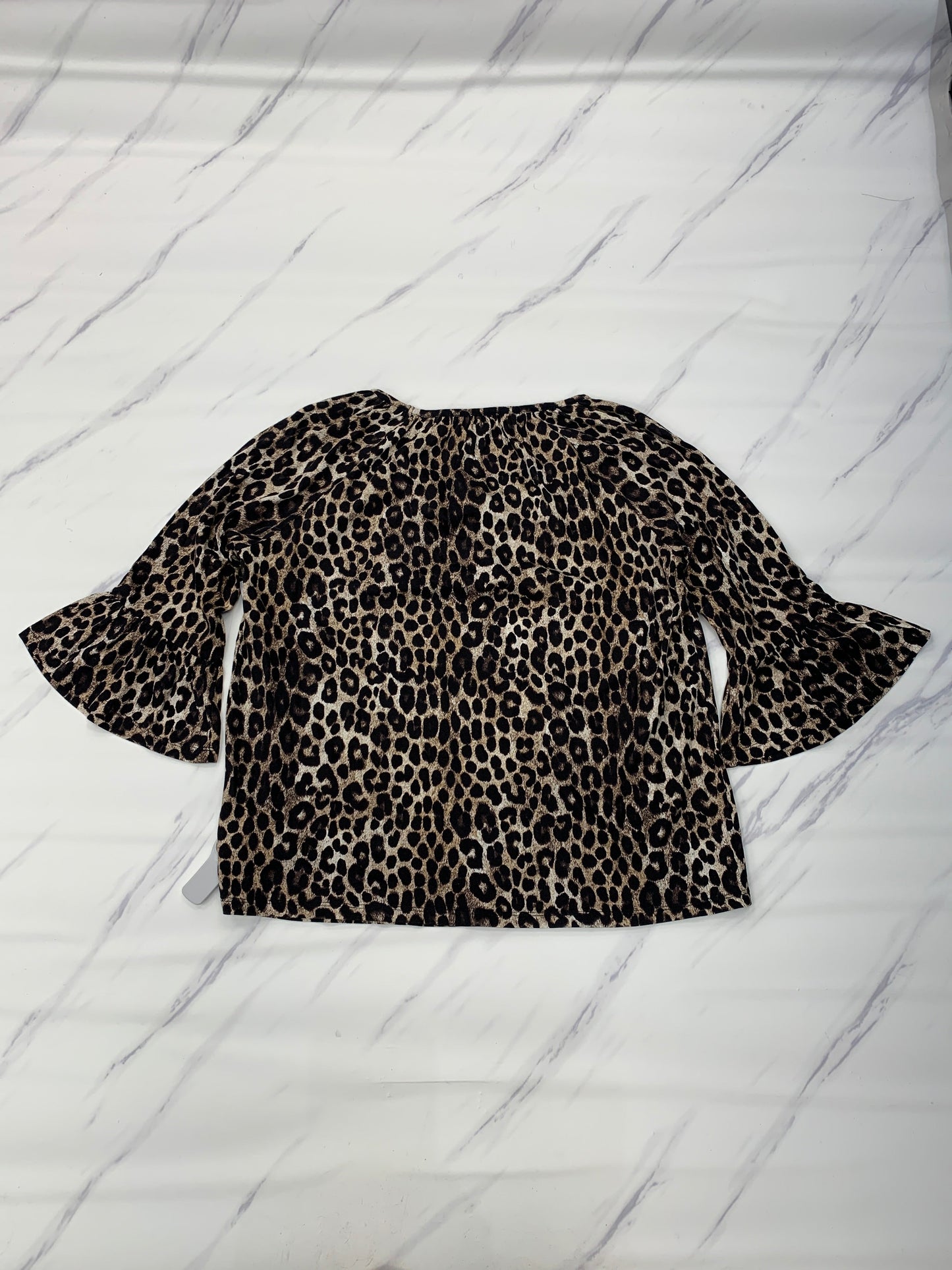 Top 3/4 Sleeve By Michael By Michael Kors In Animal Print, Size: M