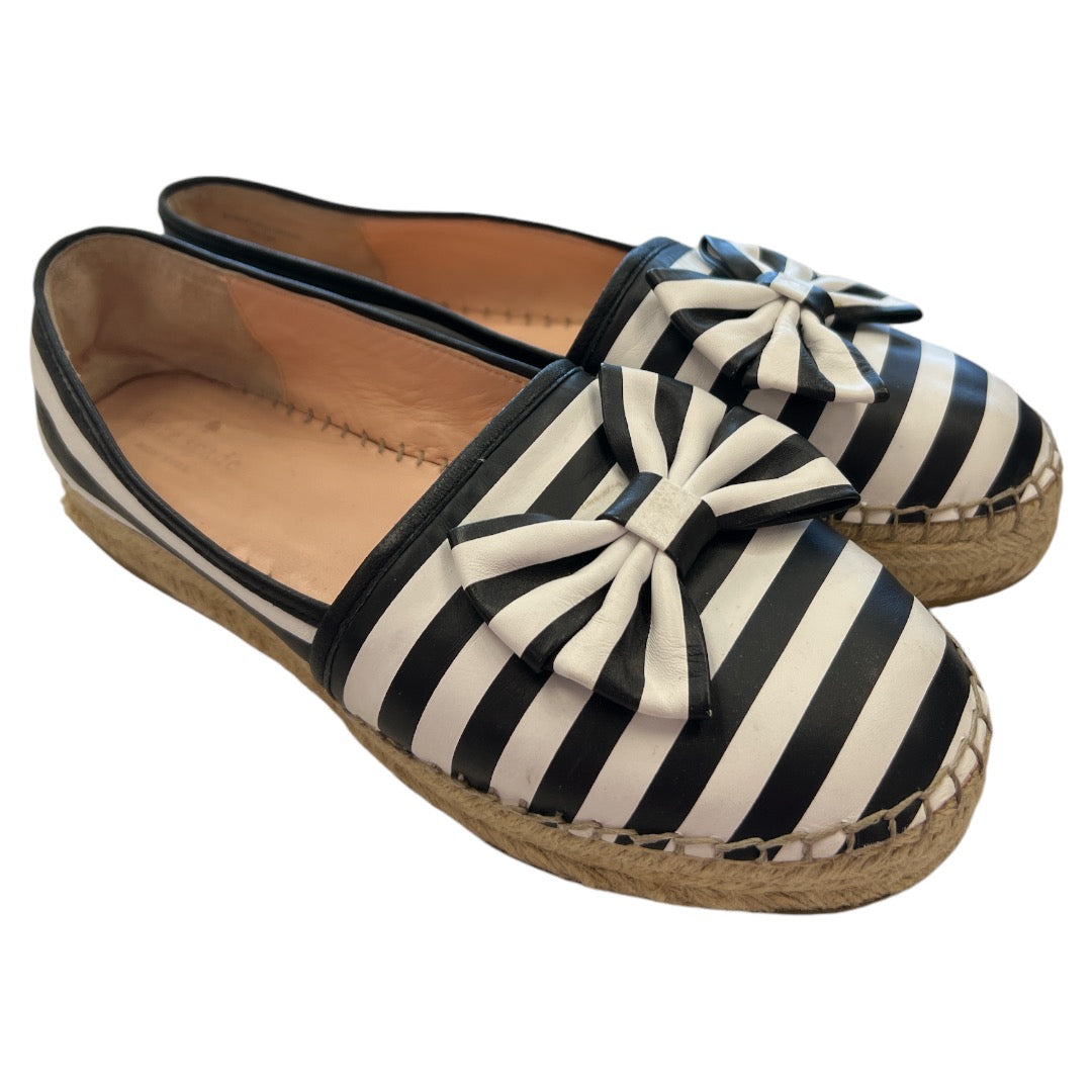 Shoes Designer By Kate Spade In Striped Pattern, Size: 9.5