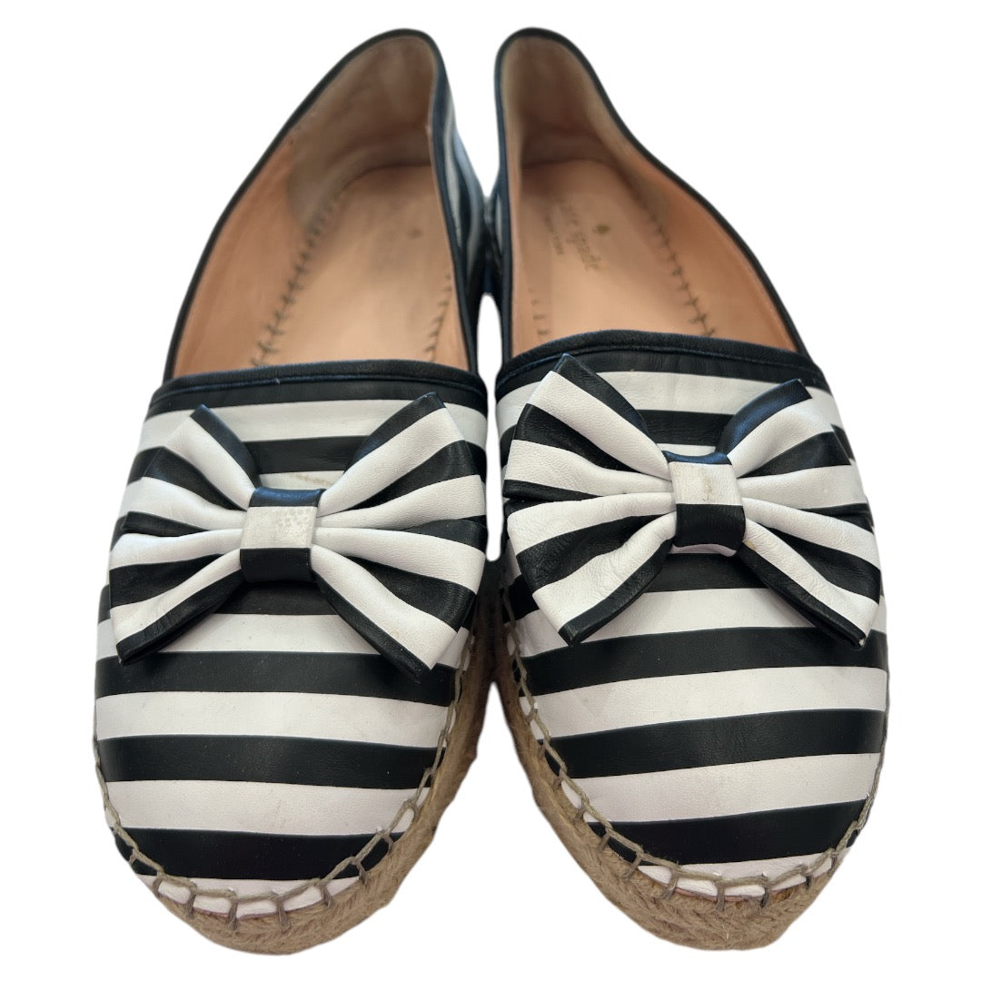 Shoes Designer By Kate Spade In Striped Pattern, Size: 9.5