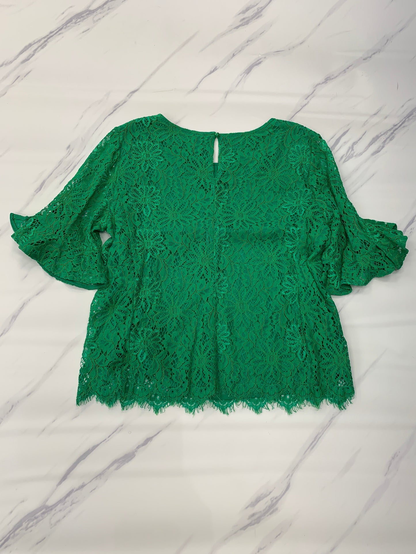 Top Short Sleeve By Nanette Lepore In Green, Size: L