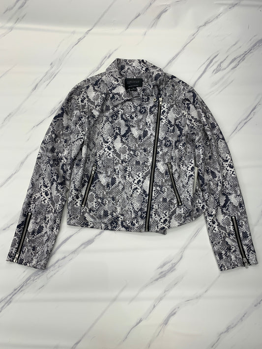 Jacket Moto By Sanctuary In Snakeskin Print, Size: M