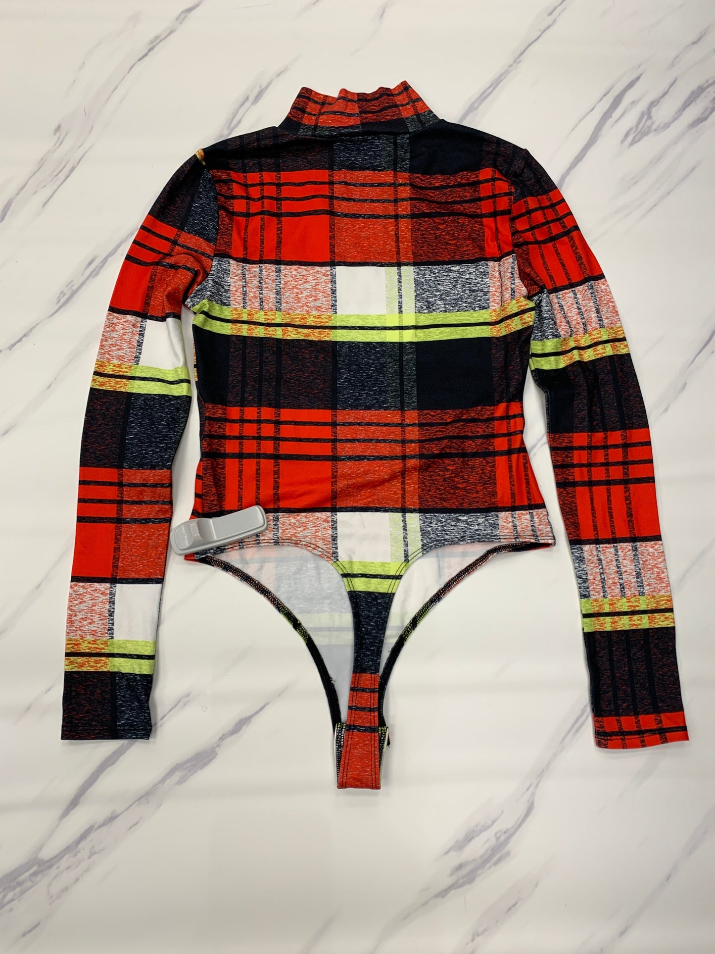 Bodysuit By Bar Iii In Plaid Pattern, Size: Xs