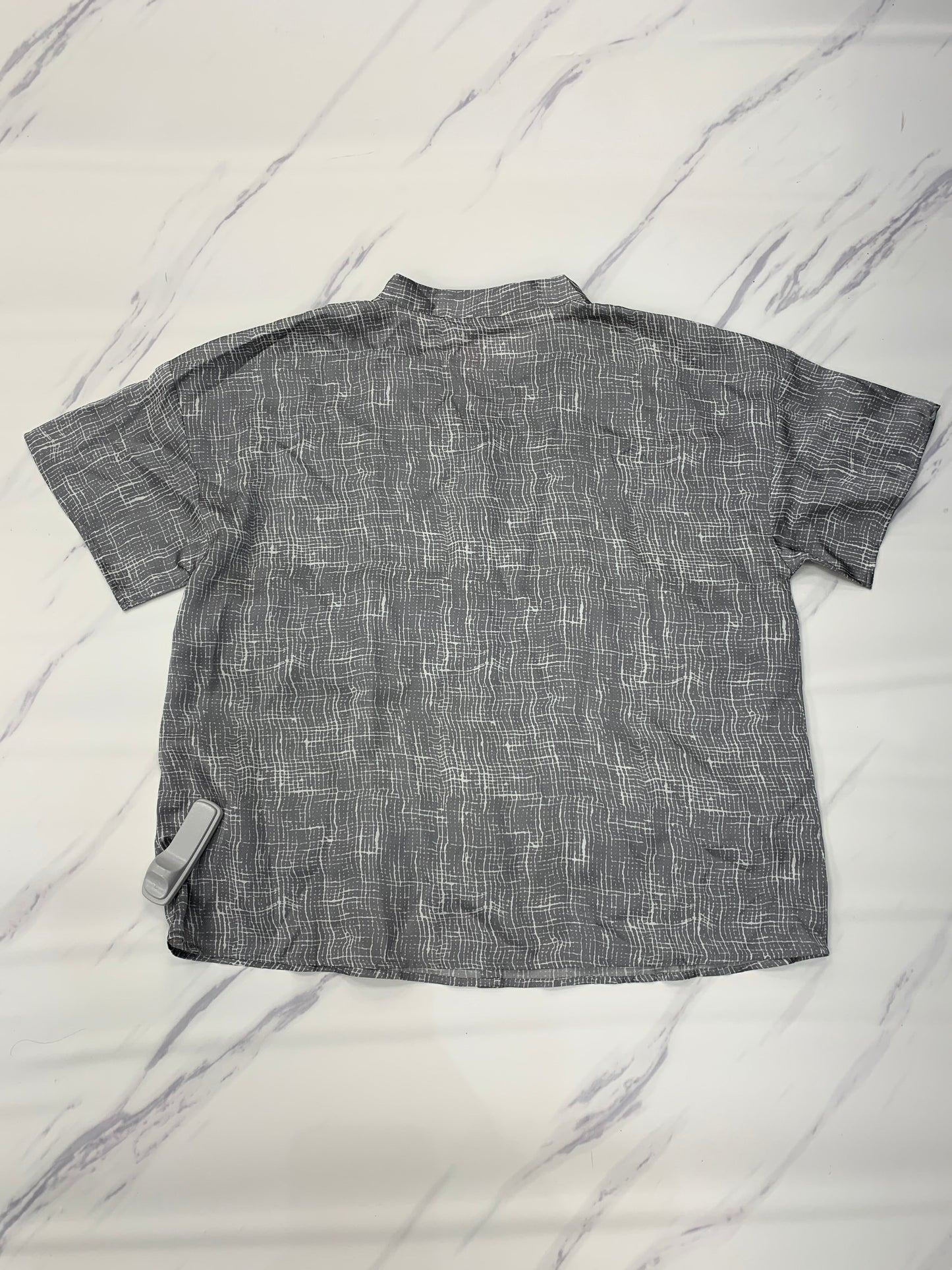 Top Short Sleeve Designer By Eileen Fisher In Grey, Size: Mp