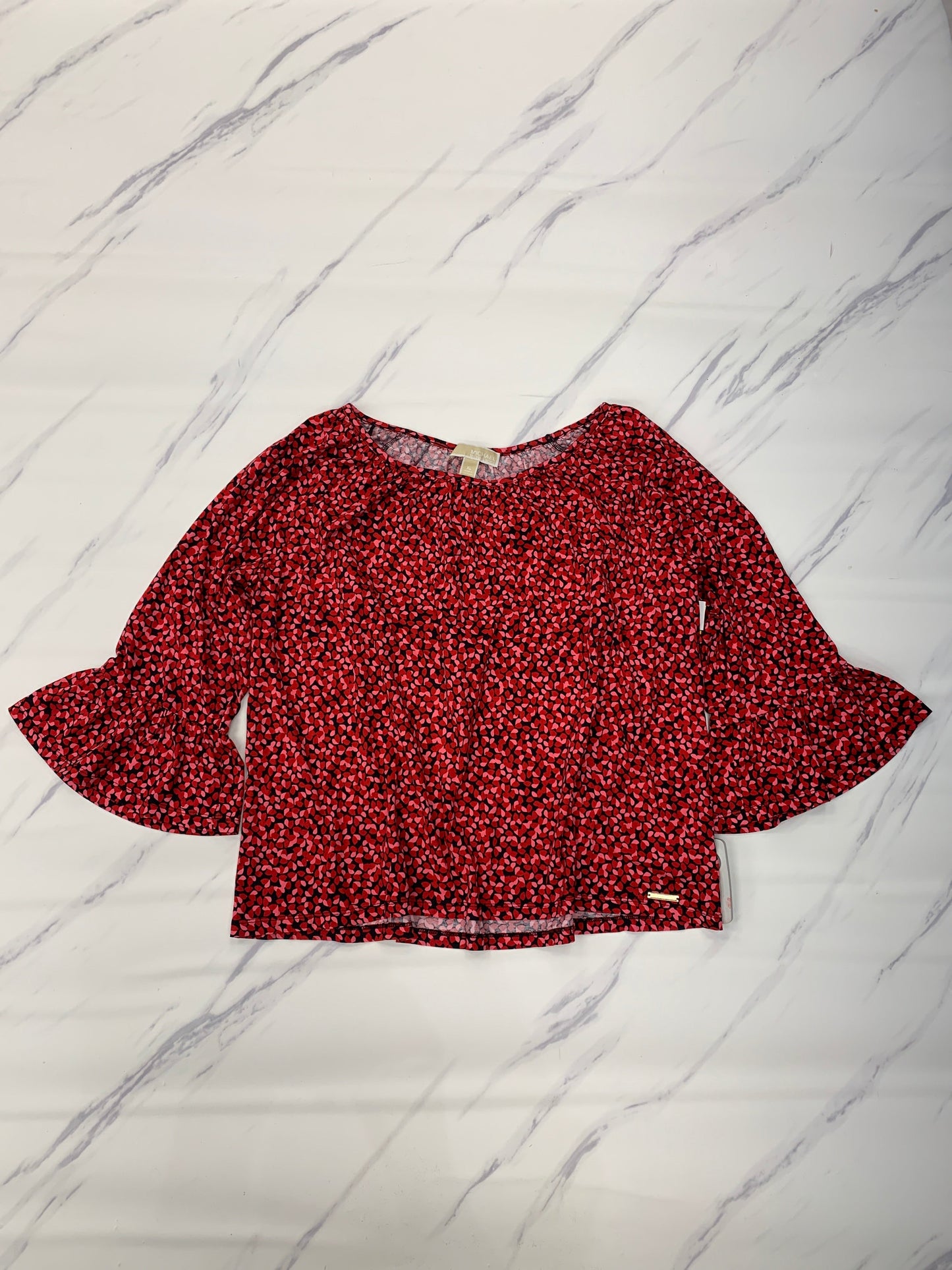 Top Long Sleeve By Michael By Michael Kors In Red, Size: Xl