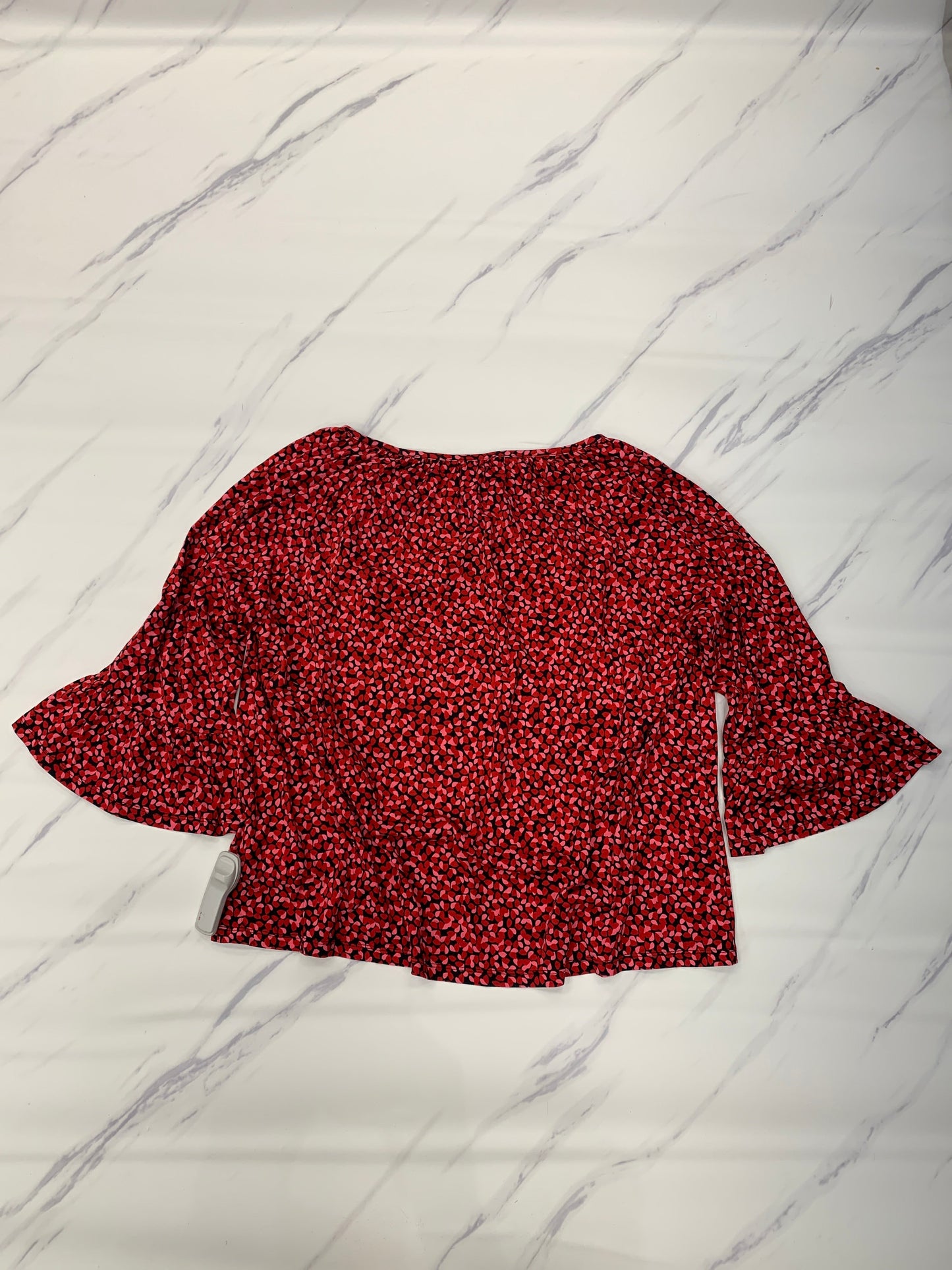 Top Long Sleeve By Michael By Michael Kors In Red, Size: Xl