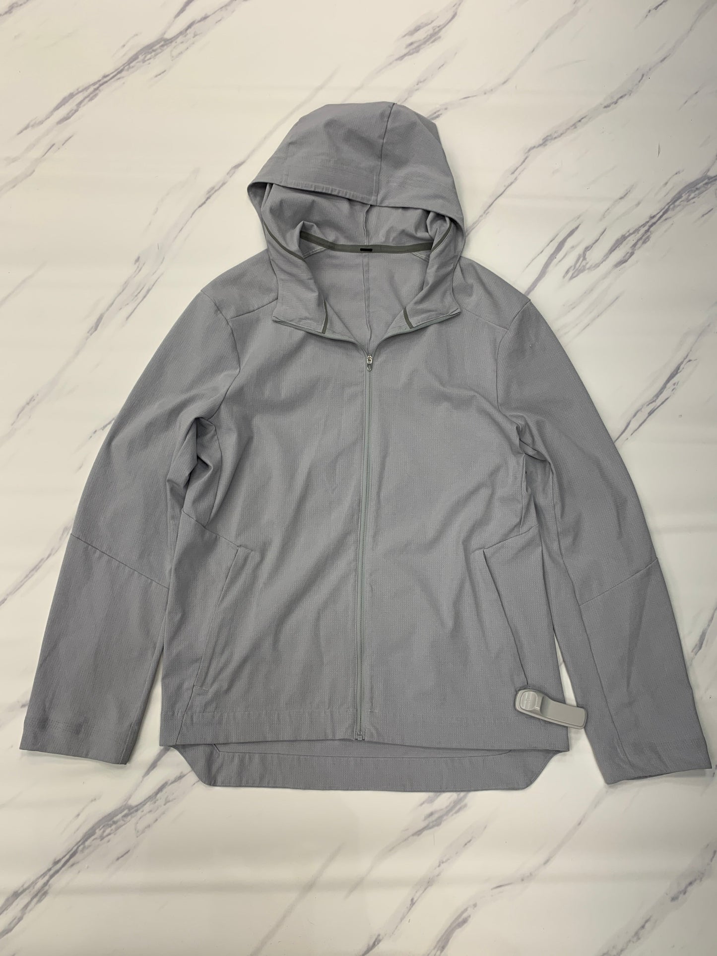 Athletic Jacket By Lululemon In Grey, Size: S