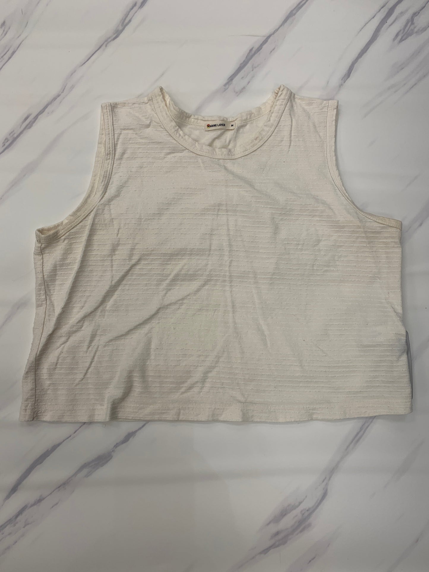 Top Sleeveless By Marine Layer In White, Size: M