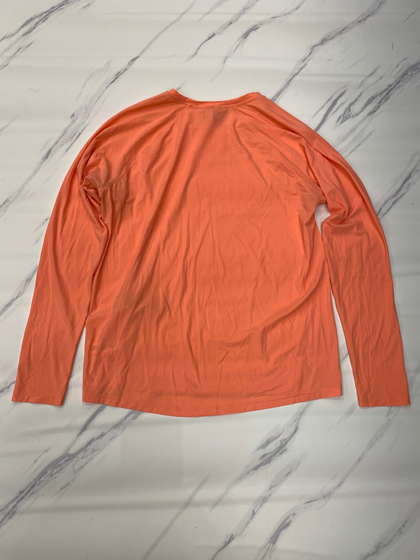 Athletic Top Long Sleeve Collar By Athleta In Orange, Size: M