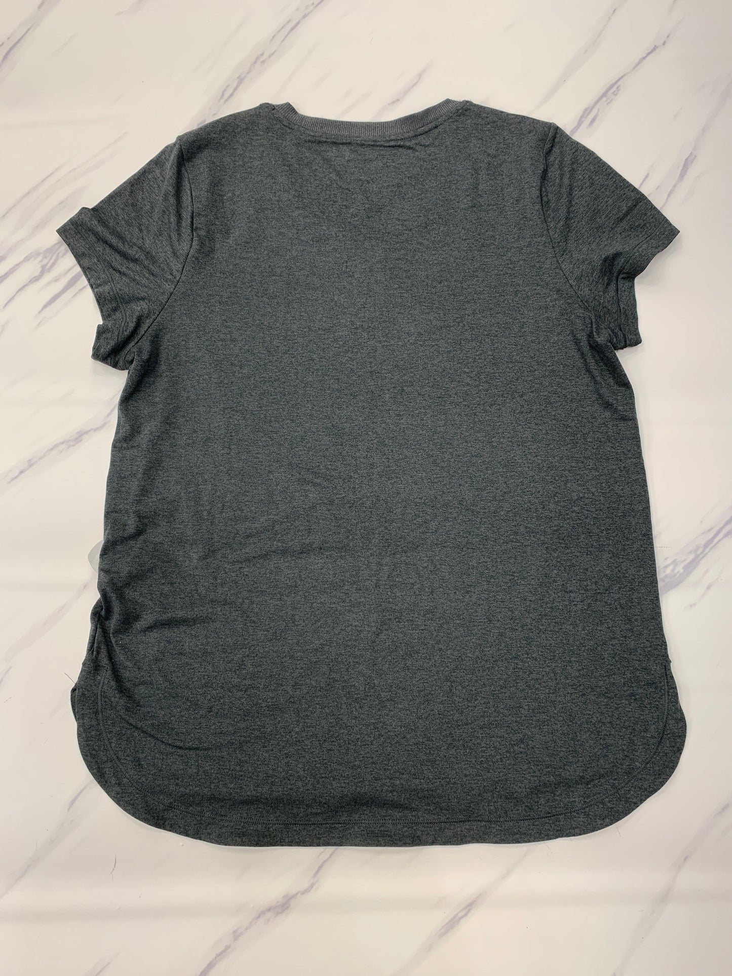 Athletic Top Short Sleeve By Athleta In Grey, Size: L