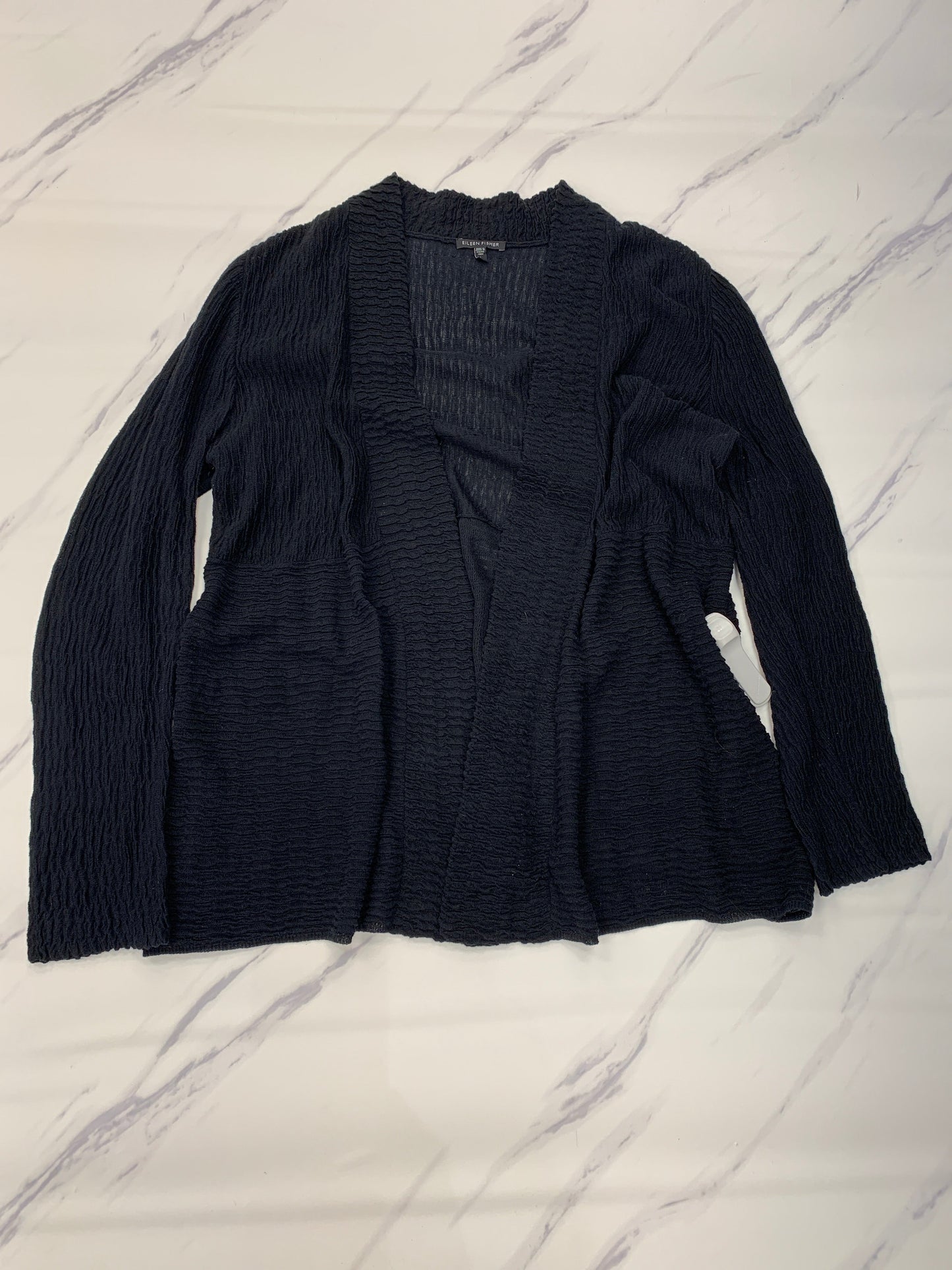 Sweater Cardigan By Eileen Fisher In Black, Size: L