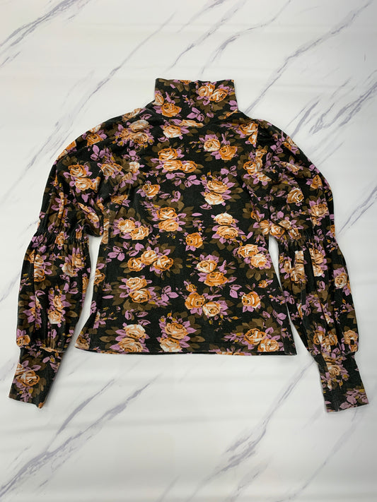 Top Long Sleeve By Anthropologie In Floral Print, Size: S