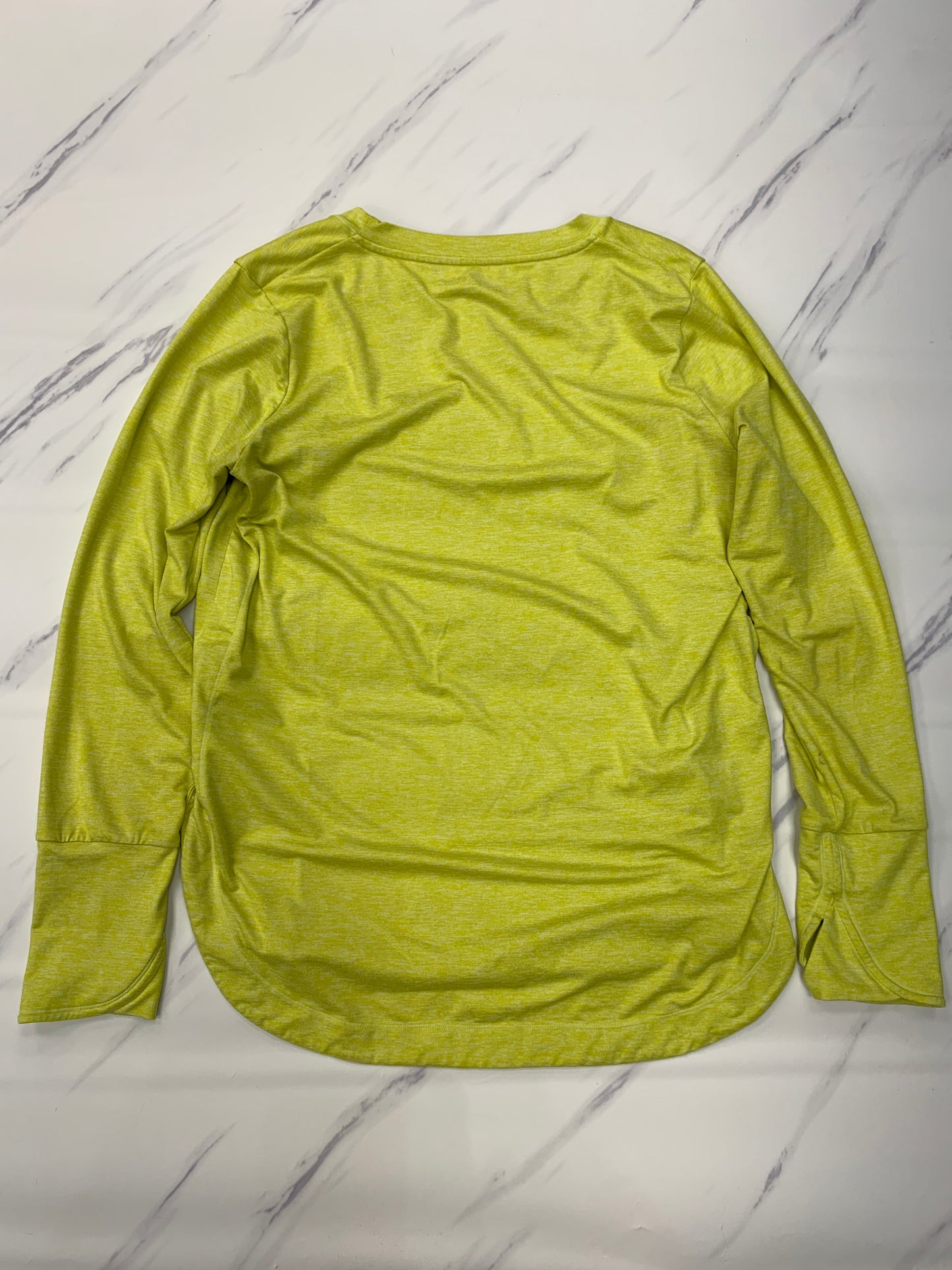 Athletic Top Long Sleeve Collar By Athleta In Yellow, Size: L