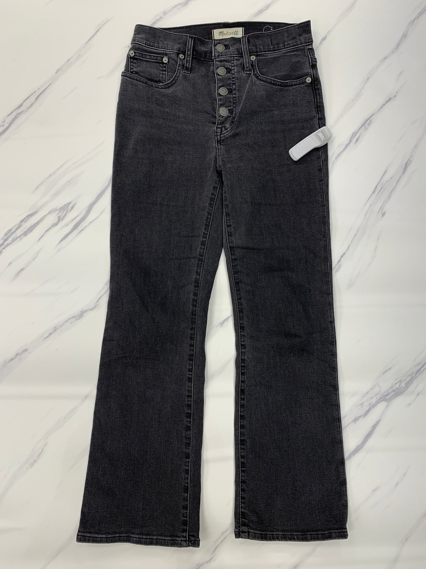 Jeans Cropped By Madewell In Black, Size: 2