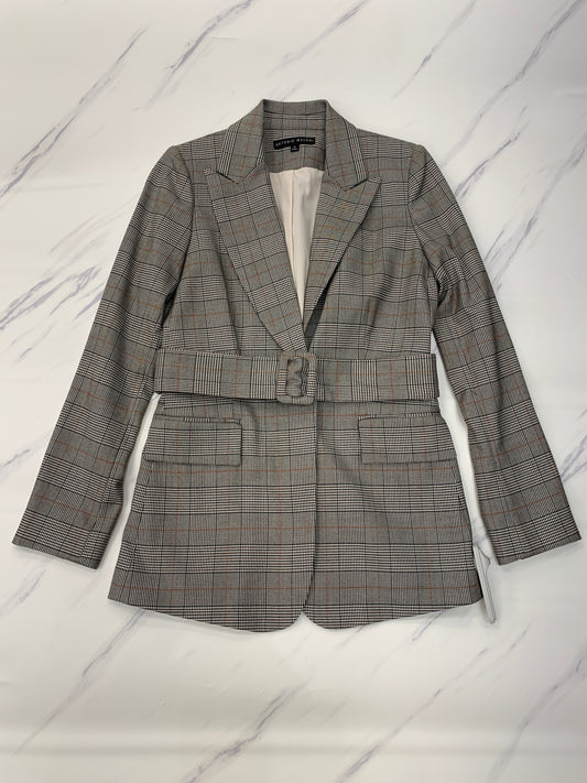 Blazer By Antonio Melani In Plaid Pattern, Size: 0