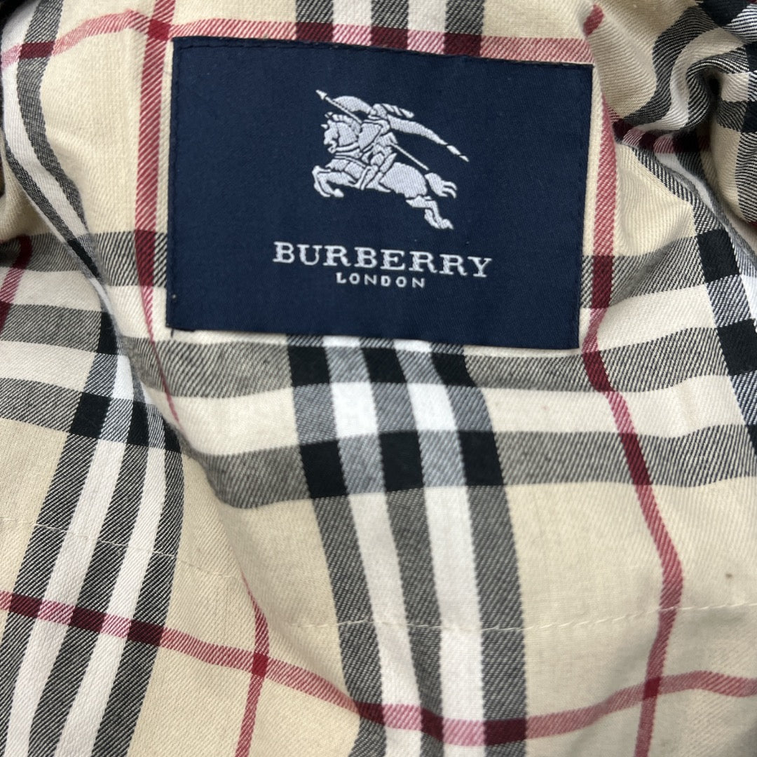 Coat Luxury Designer By Burberry In Navy, Size: L