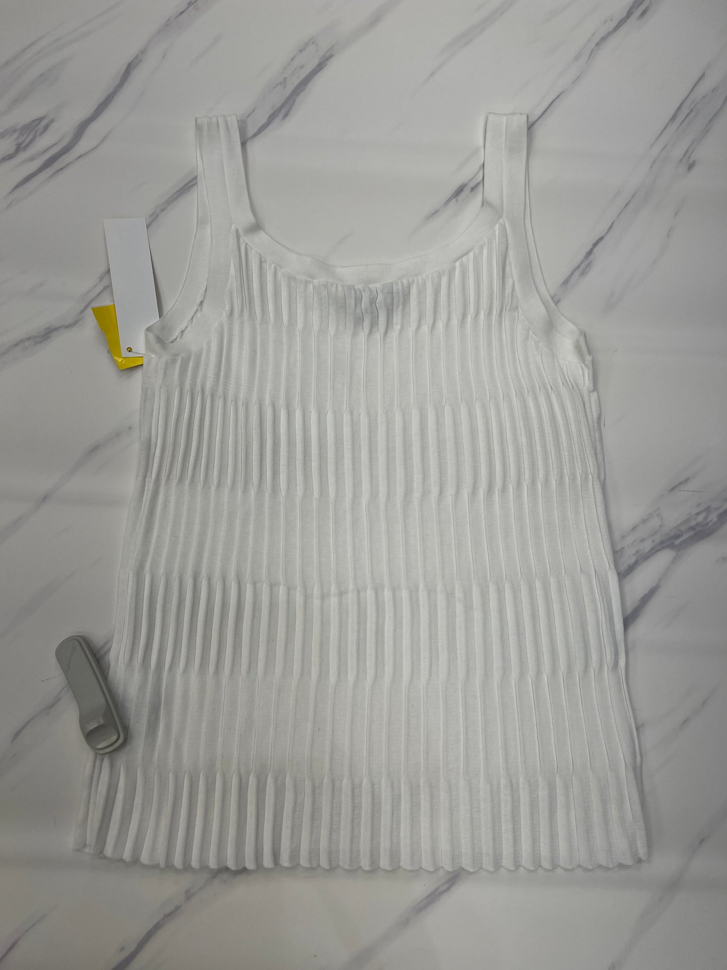 Top Sleeveless By Lafayette 148 In White, Size: L