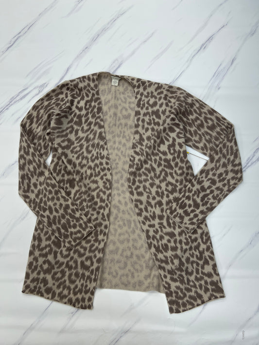 Sweater Cardigan Cashmere By White And Warren In Animal Print, Size: L