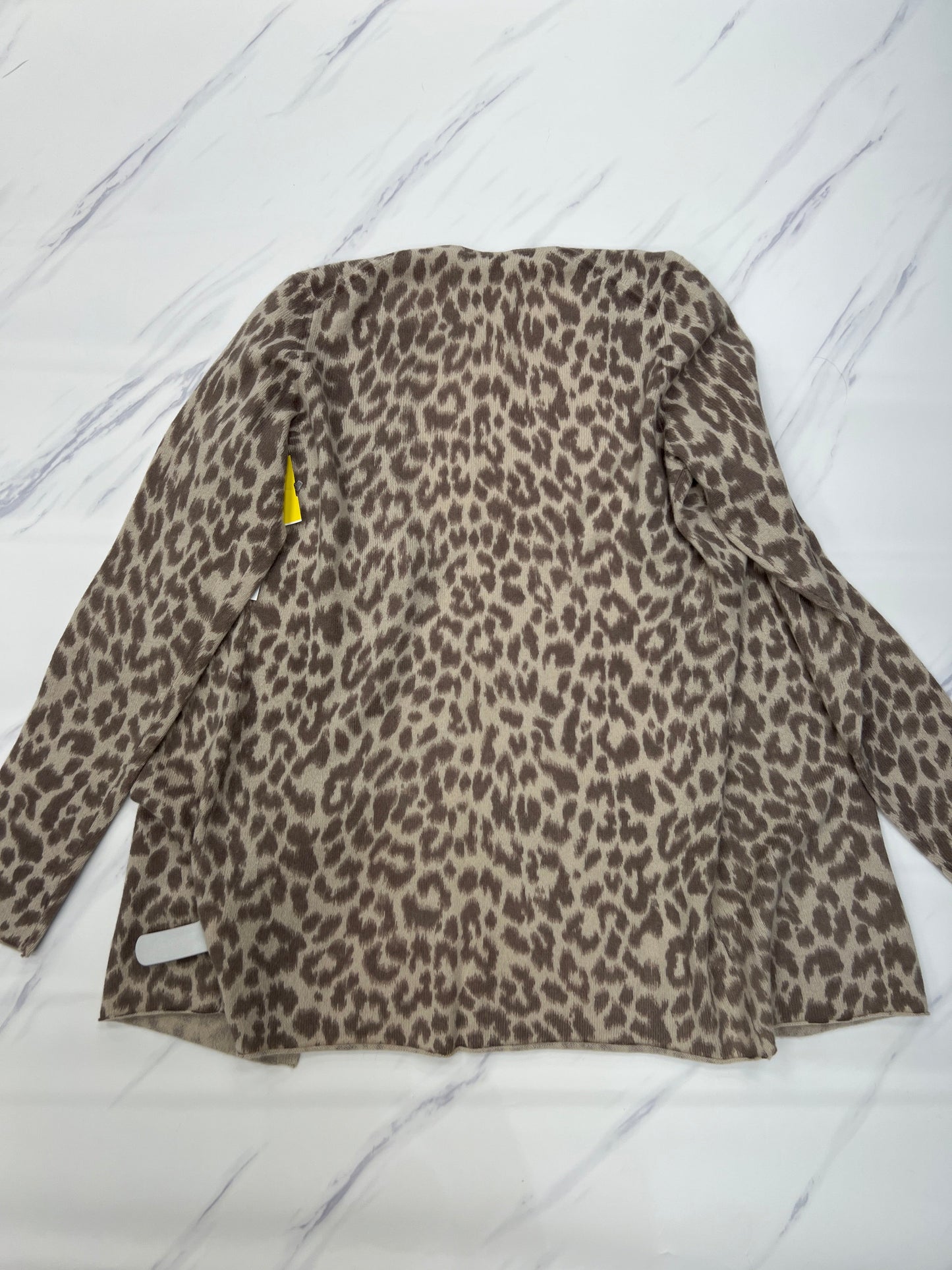 Sweater Cardigan Cashmere By White And Warren In Animal Print, Size: L