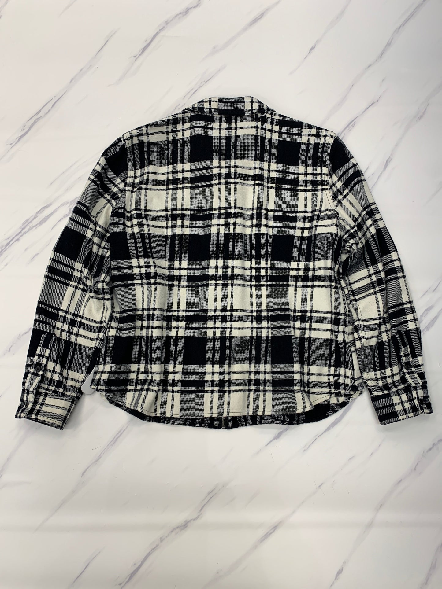 Top Long Sleeve By Chaps In Plaid Pattern, Size: Xlp