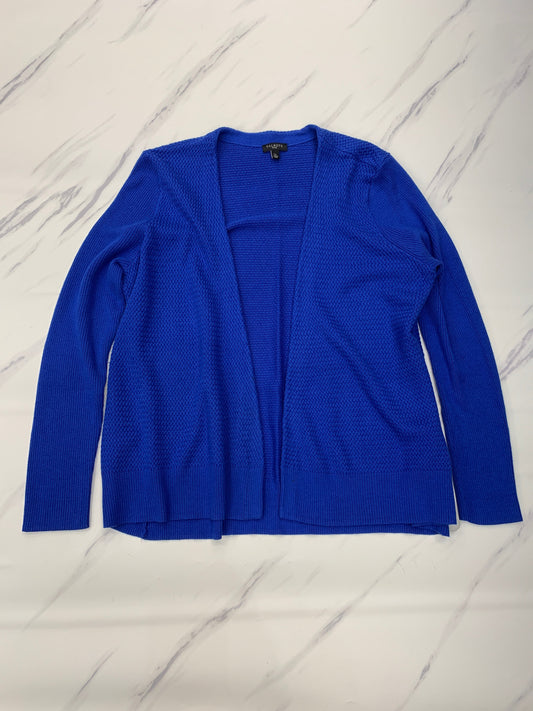 Sweater Cardigan By Talbots In Blue, Size: Lp