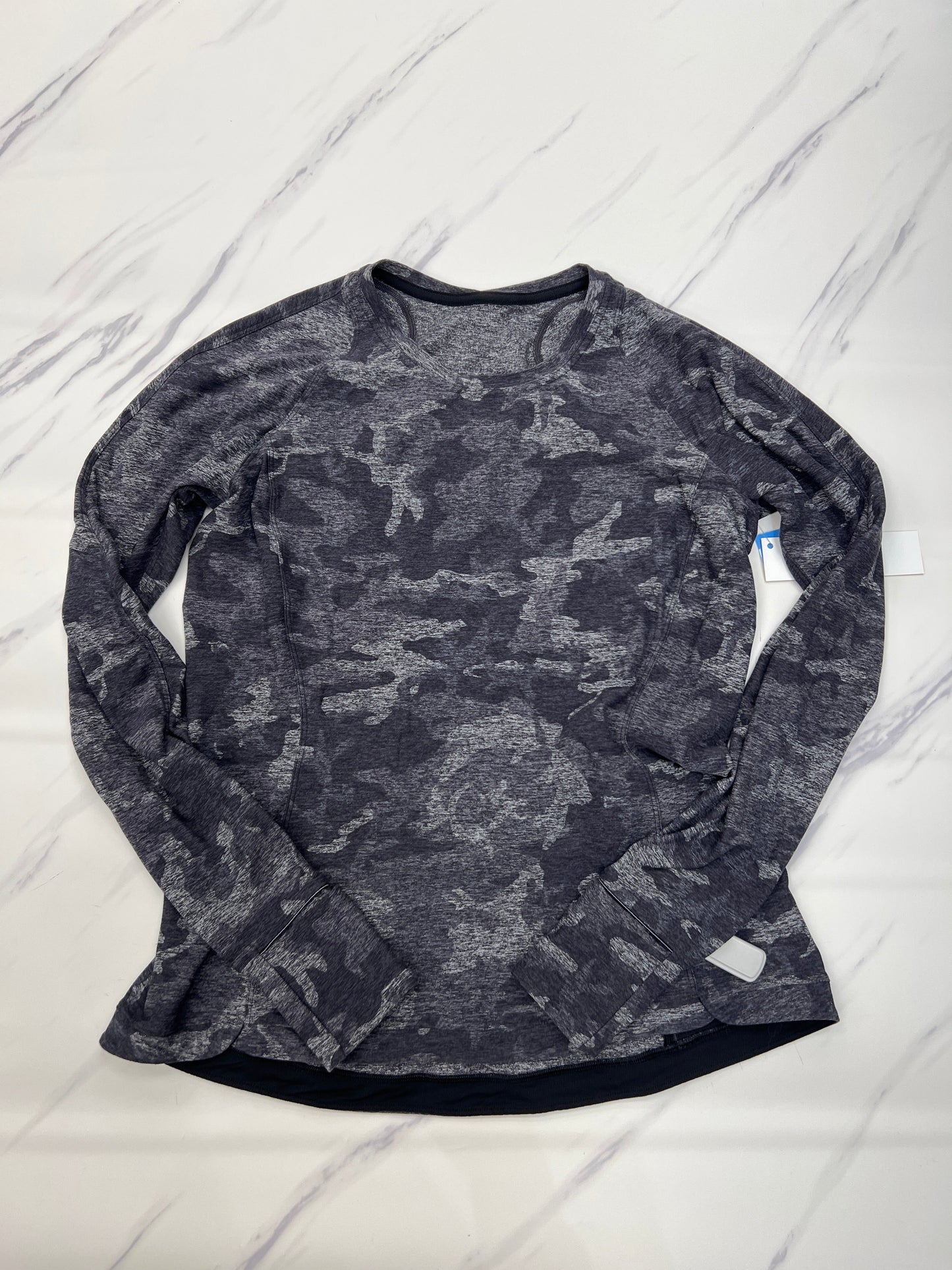 Athletic Top Long Sleeve Crewneck By Lululemon In Camouflage Print, Size: 12