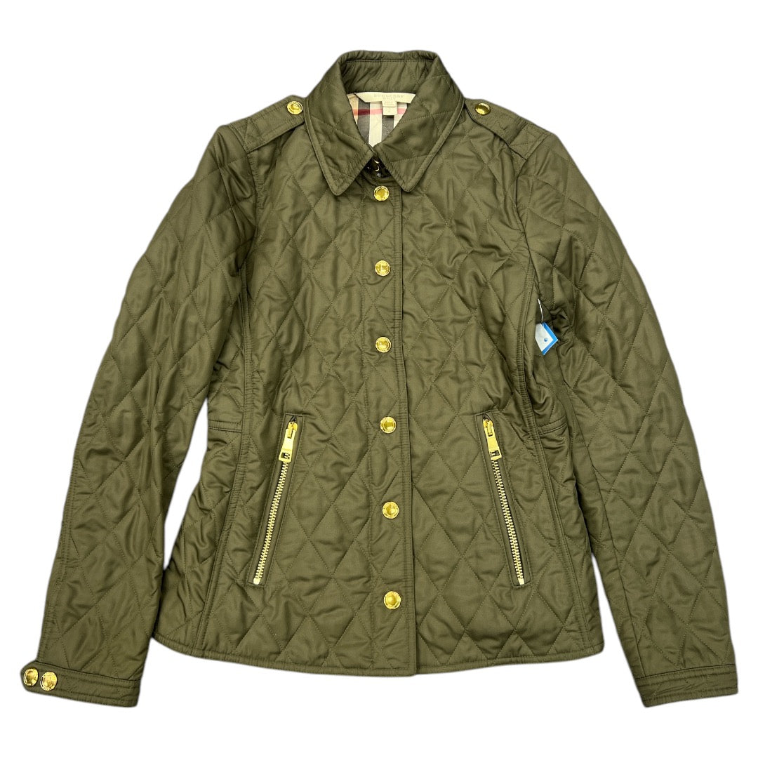 Jacket Luxury Designer By Burberry In Green, Size: S