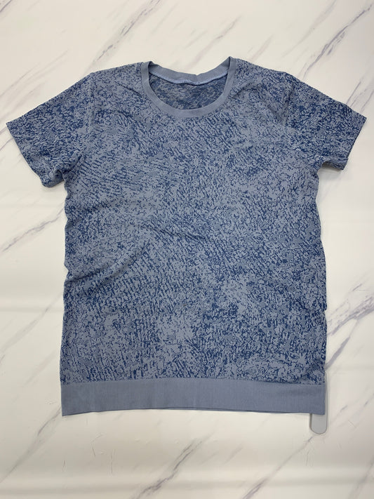 Athletic Top Short Sleeve By Lululemon In Blue, Size: 6