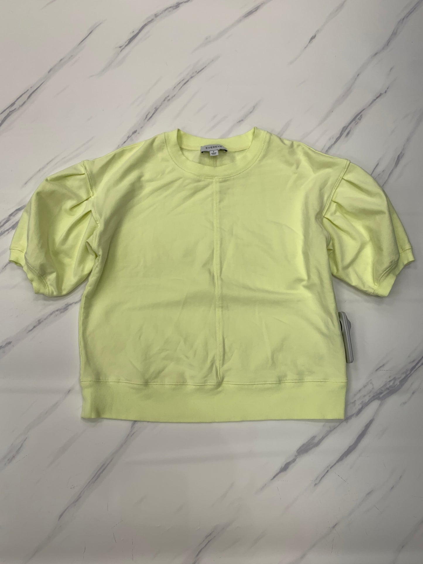 Top Short Sleeve By Evereve In Yellow, Size: S