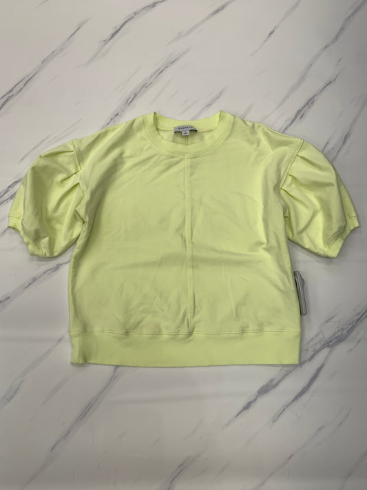 Top Short Sleeve By Evereve In Yellow, Size: S