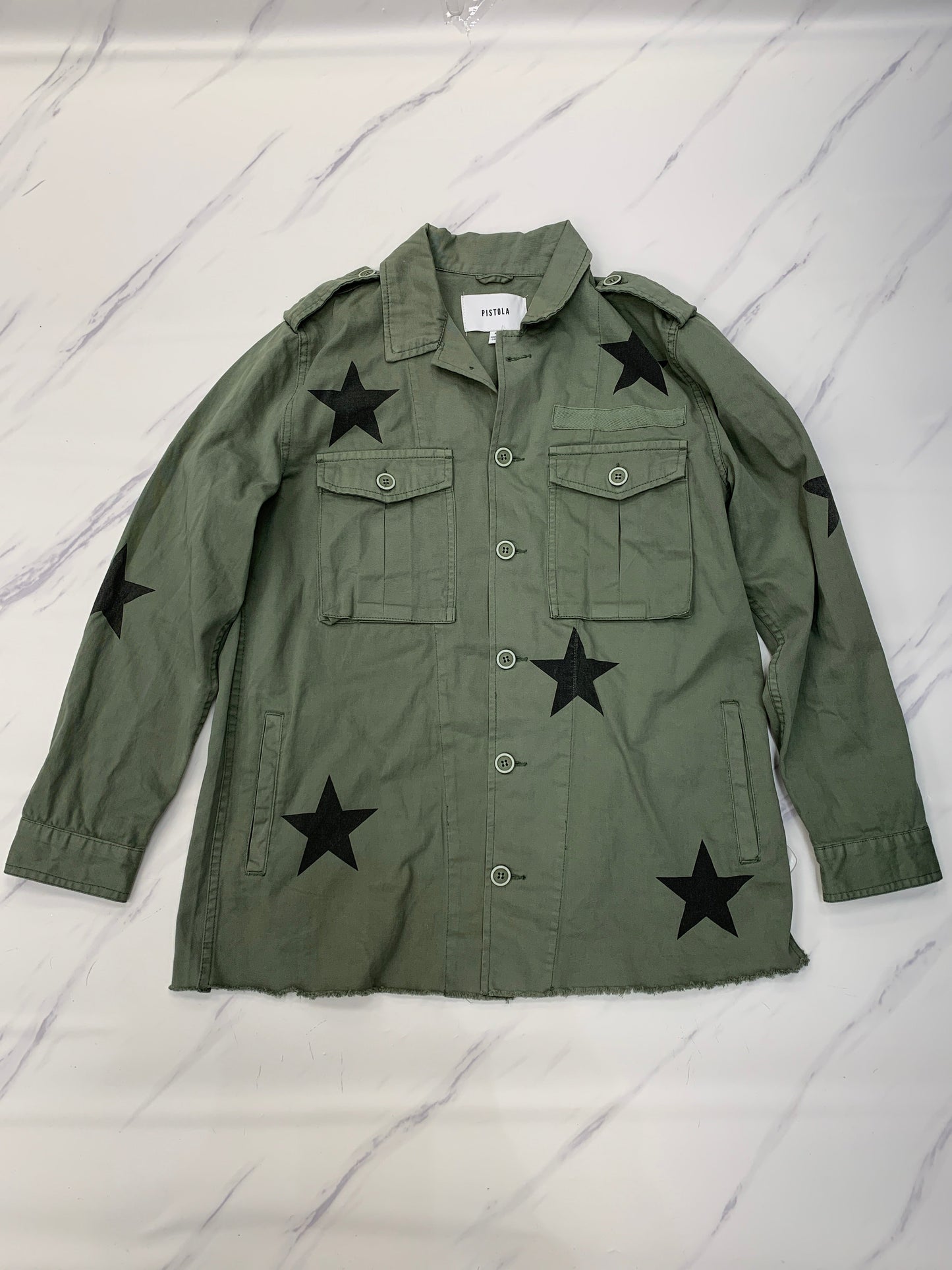 Jacket Shirt By Pistola In Green, Size: M