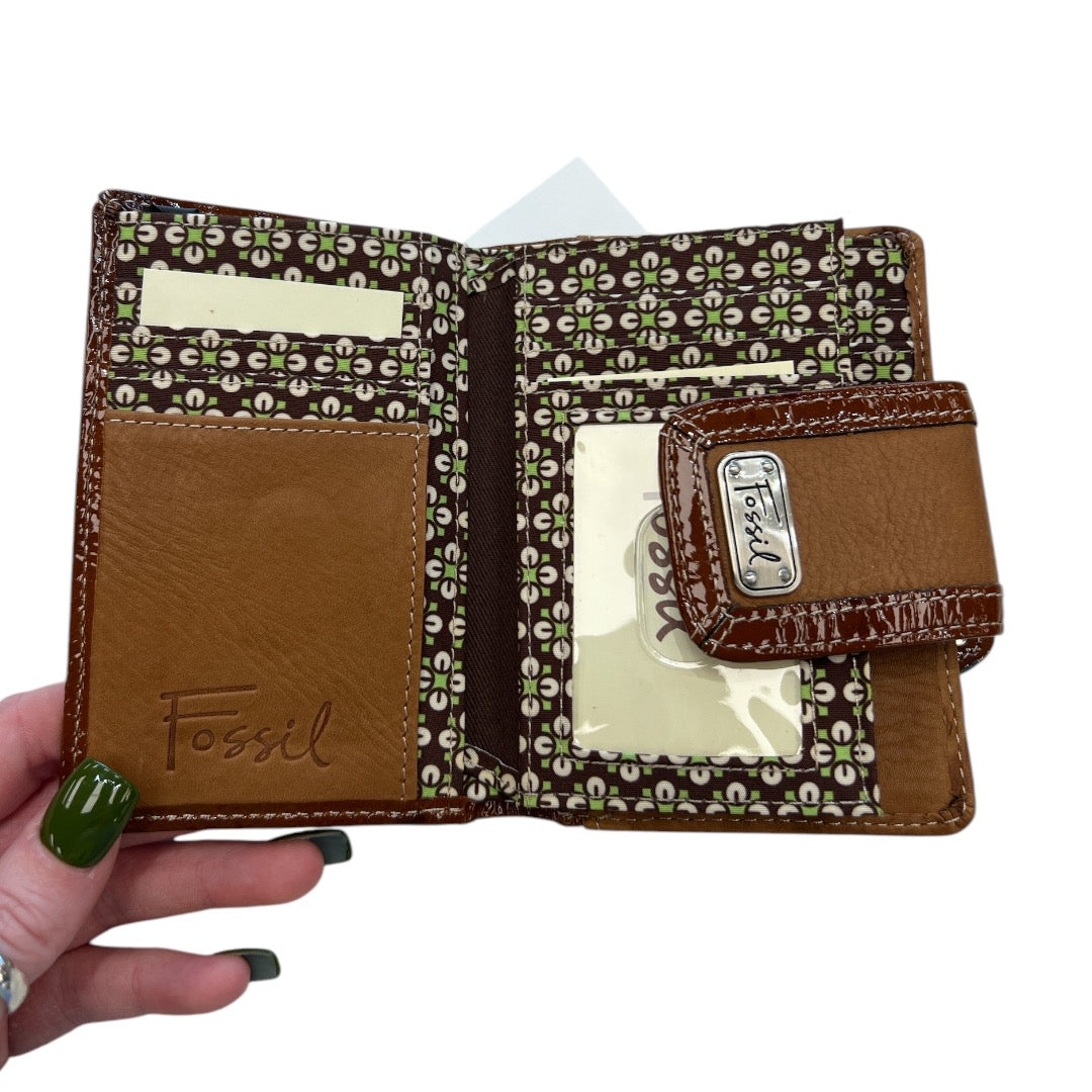 Wallet Leather By Fossil, Size: Small