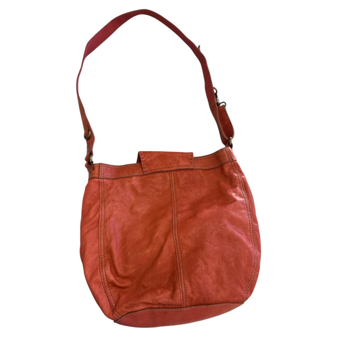 Handbag Leather By Lucky Brand, Size: Medium