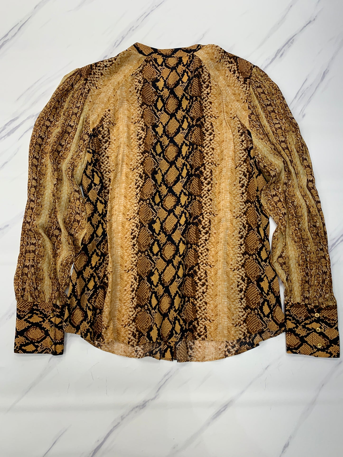 Top Long Sleeve By Joie In Snakeskin Print, Size: L