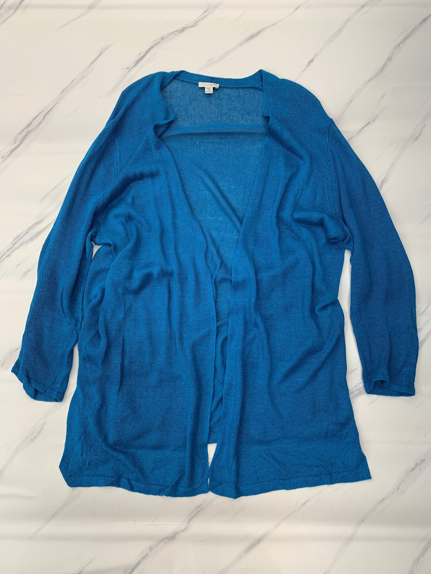 Sweater Cardigan By J. Jill In Blue, Size: 2x