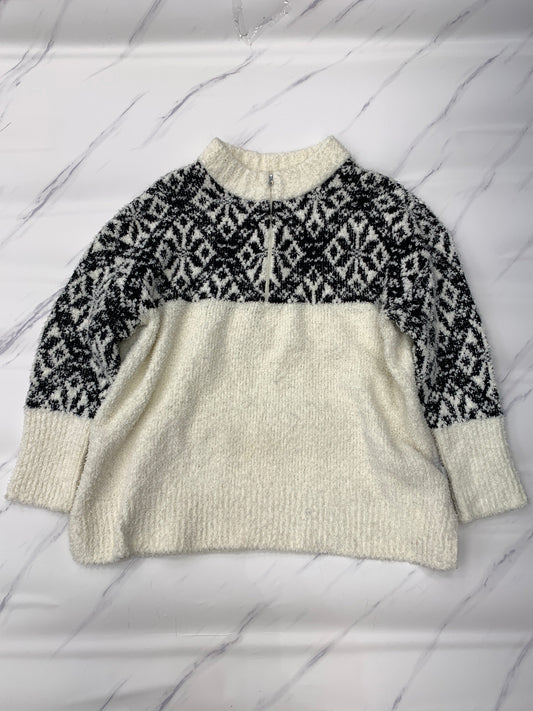 Sweater By Talbots In Black & Cream, Size: 2x