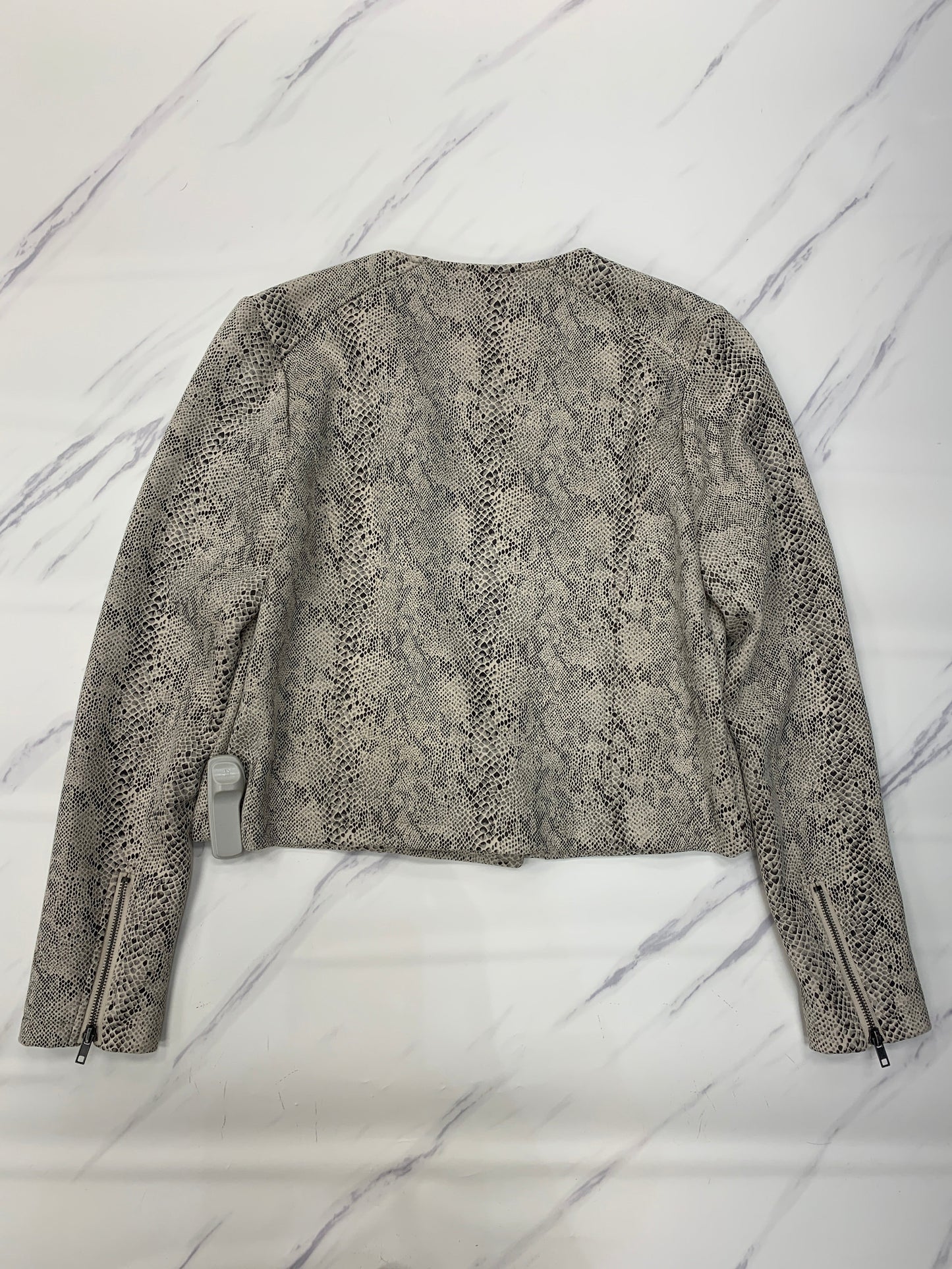 Jacket Moto By Cupcakes And Cashmere In Snakeskin Print, Size: M