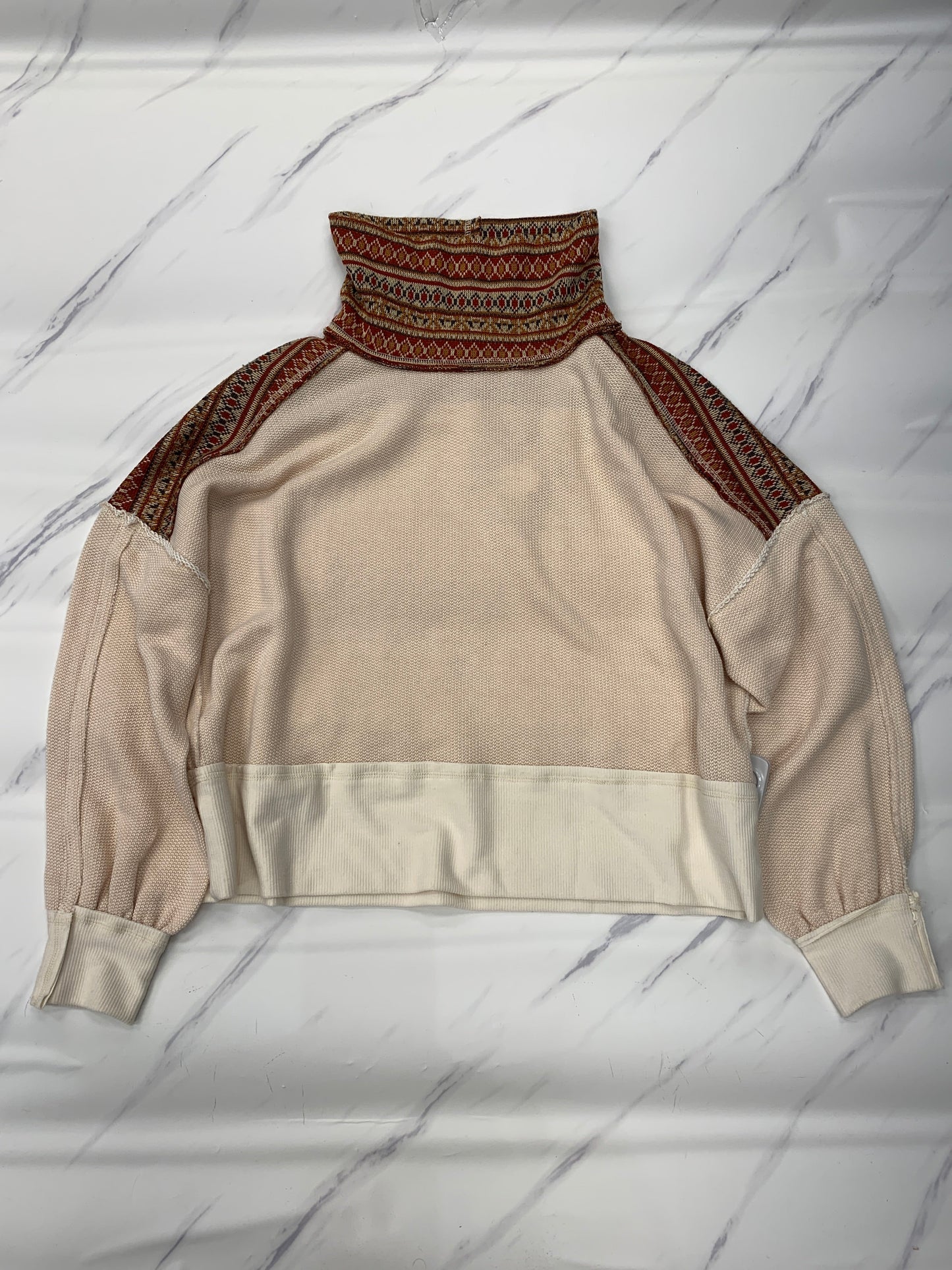 Top Long Sleeve By Bke In Beige, Size: L