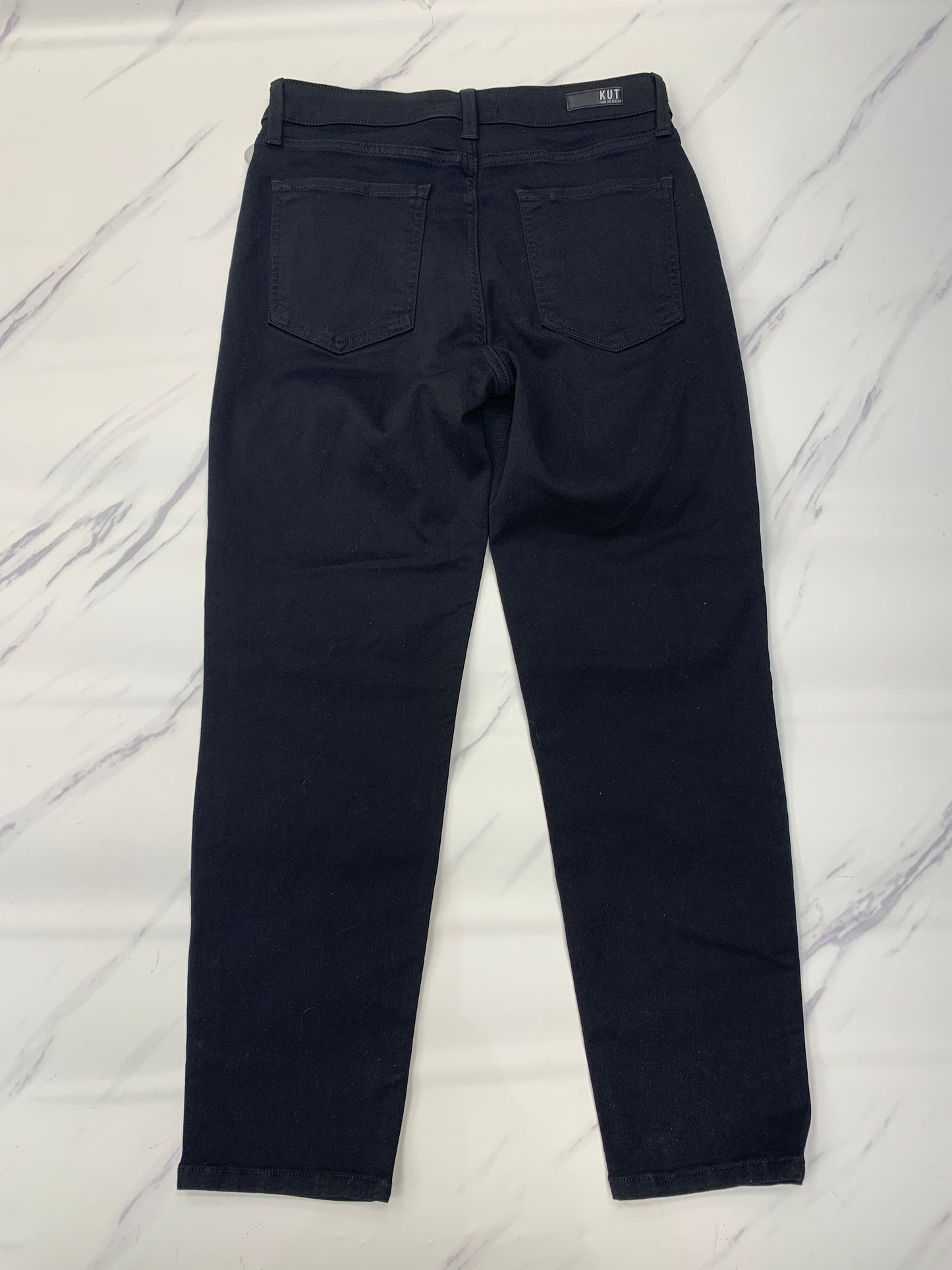 Jeans Straight By Kut In Black, Size: 4