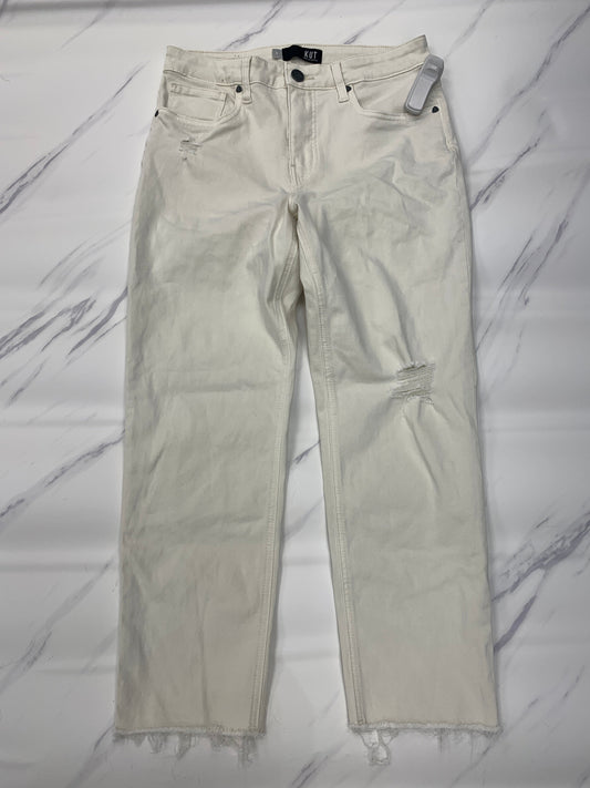 Jeans Boyfriend By Kut In Cream, Size: 6