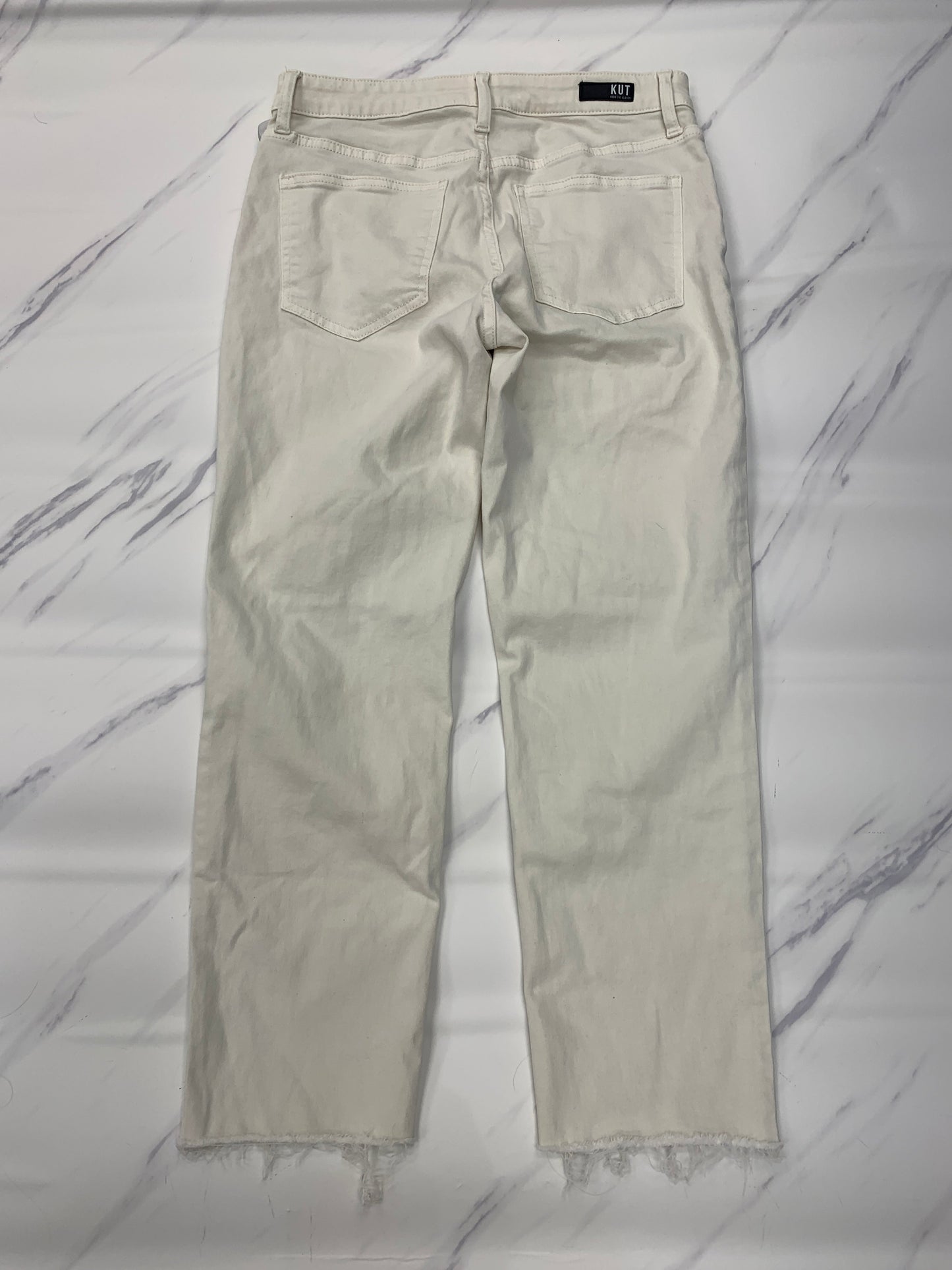 Jeans Boyfriend By Kut In Cream, Size: 6