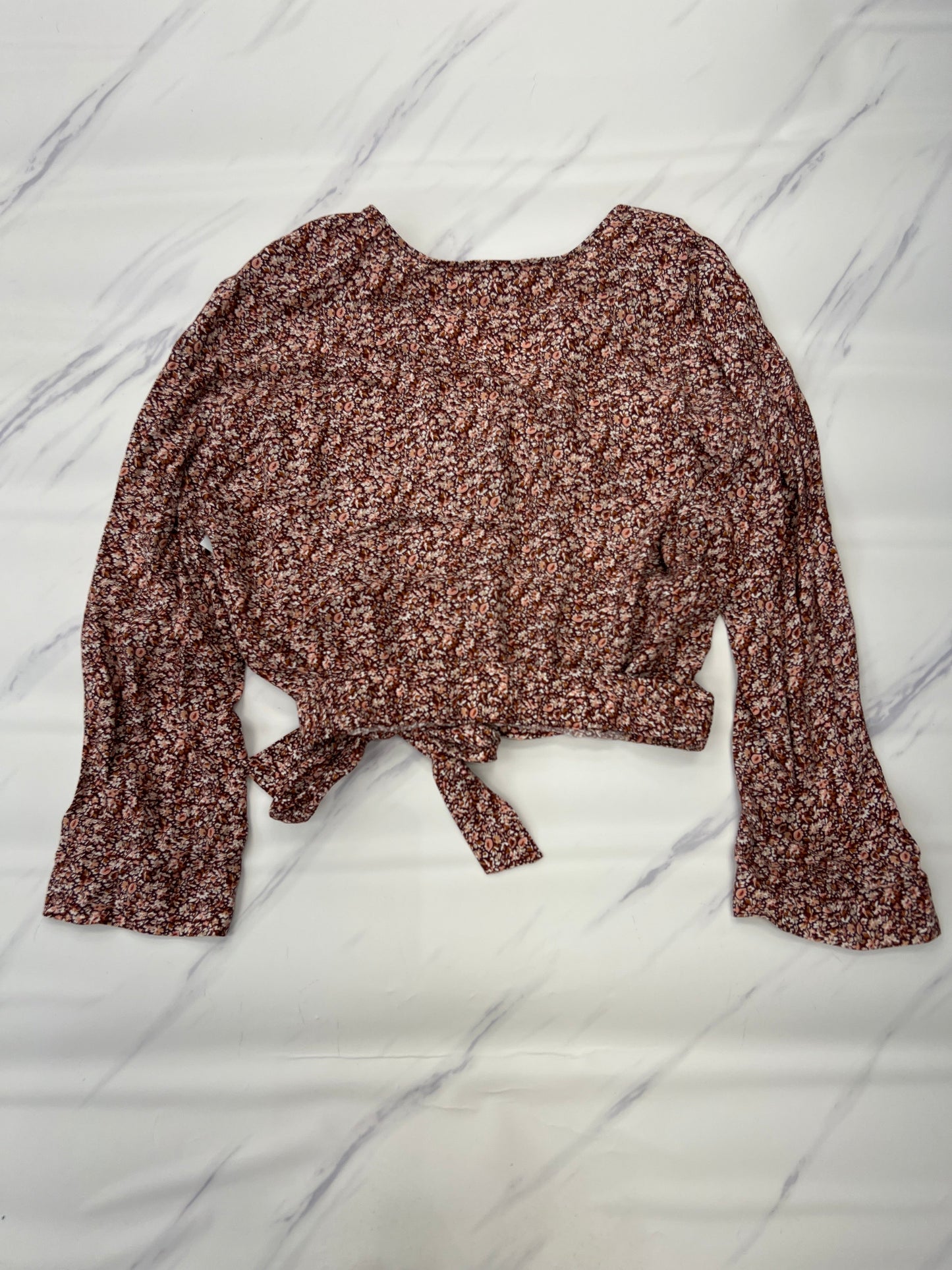 Top Long Sleeve By Madewell In Maroon, Size: M