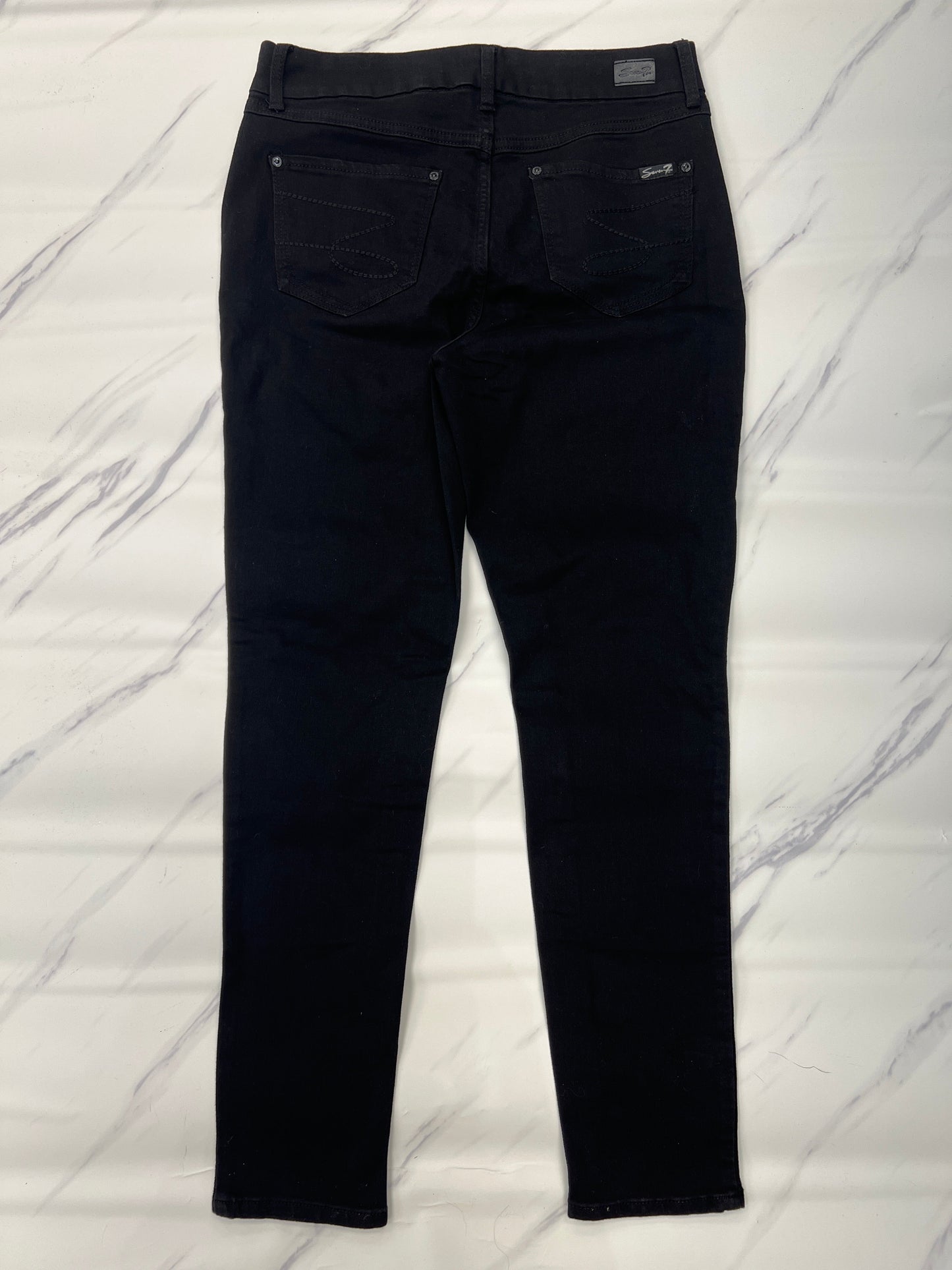 Jeans Skinny By Seven 7 In Black, Size: 10