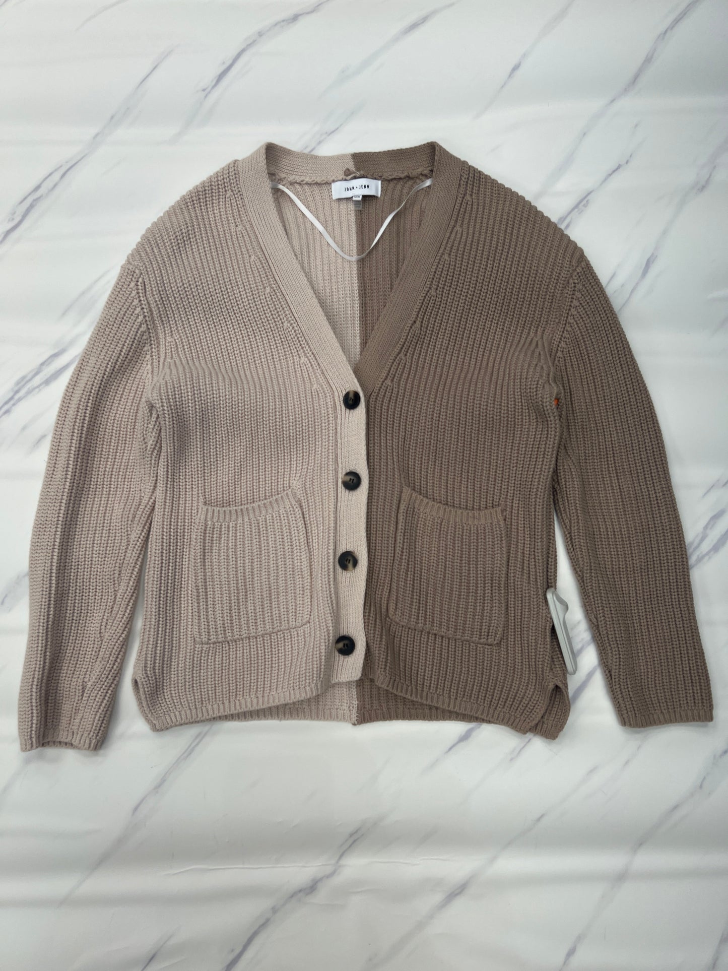 Sweater Cardigan By John + Jenn In Tan, Size: M