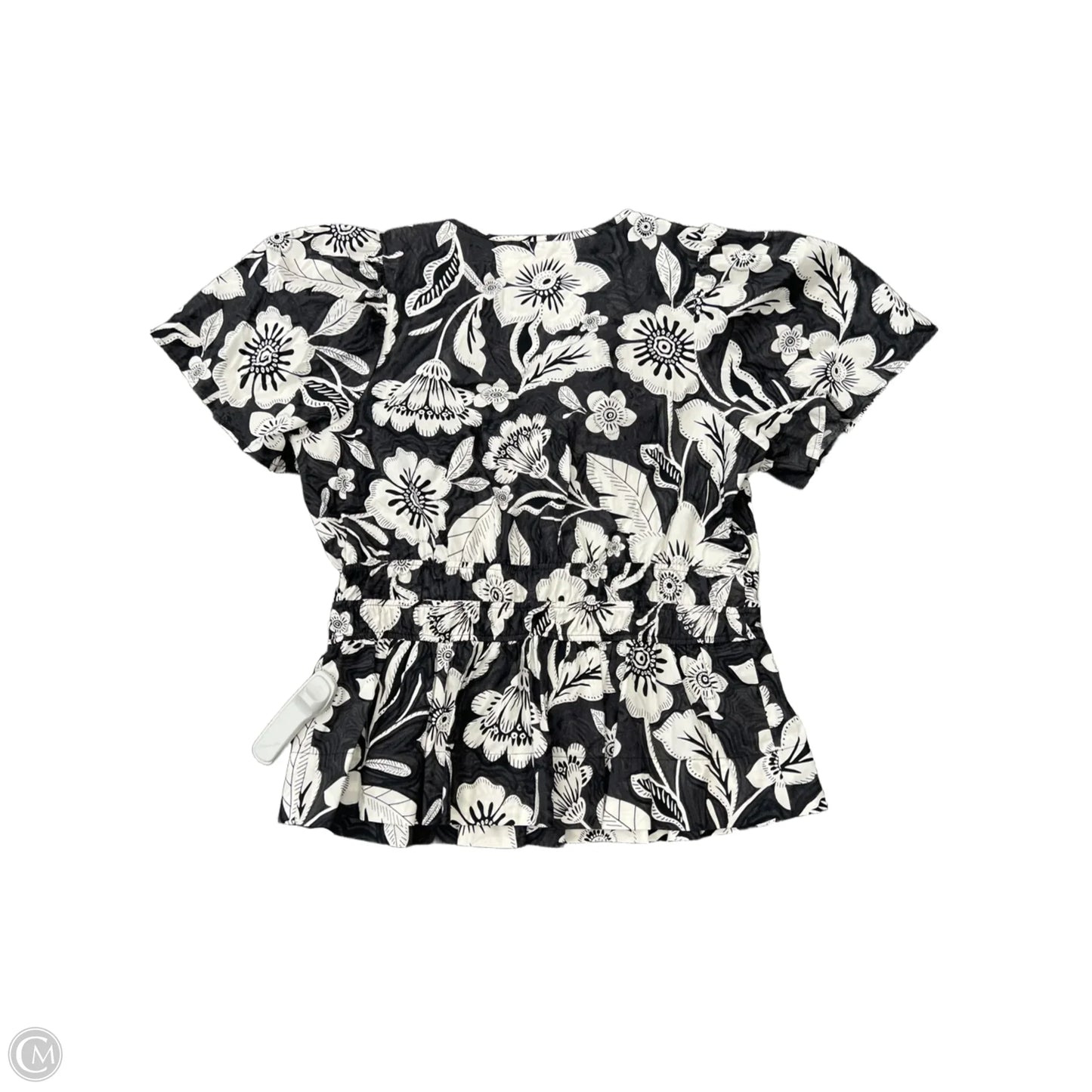 Top Short Sleeve By Anthropologie In Black, Size: M