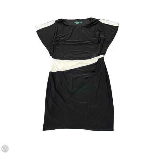 Dress Casual Midi By Lauren By Ralph Lauren In Black, Size: 16